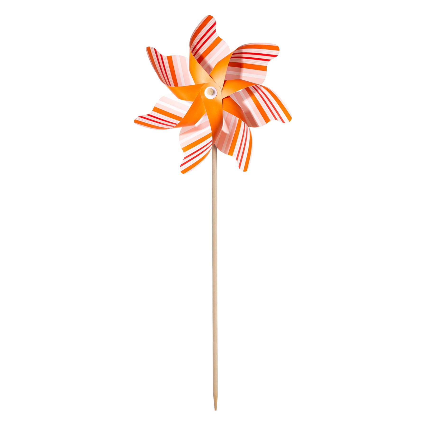 Sunny Club Orange Striped Whirligig, 41"