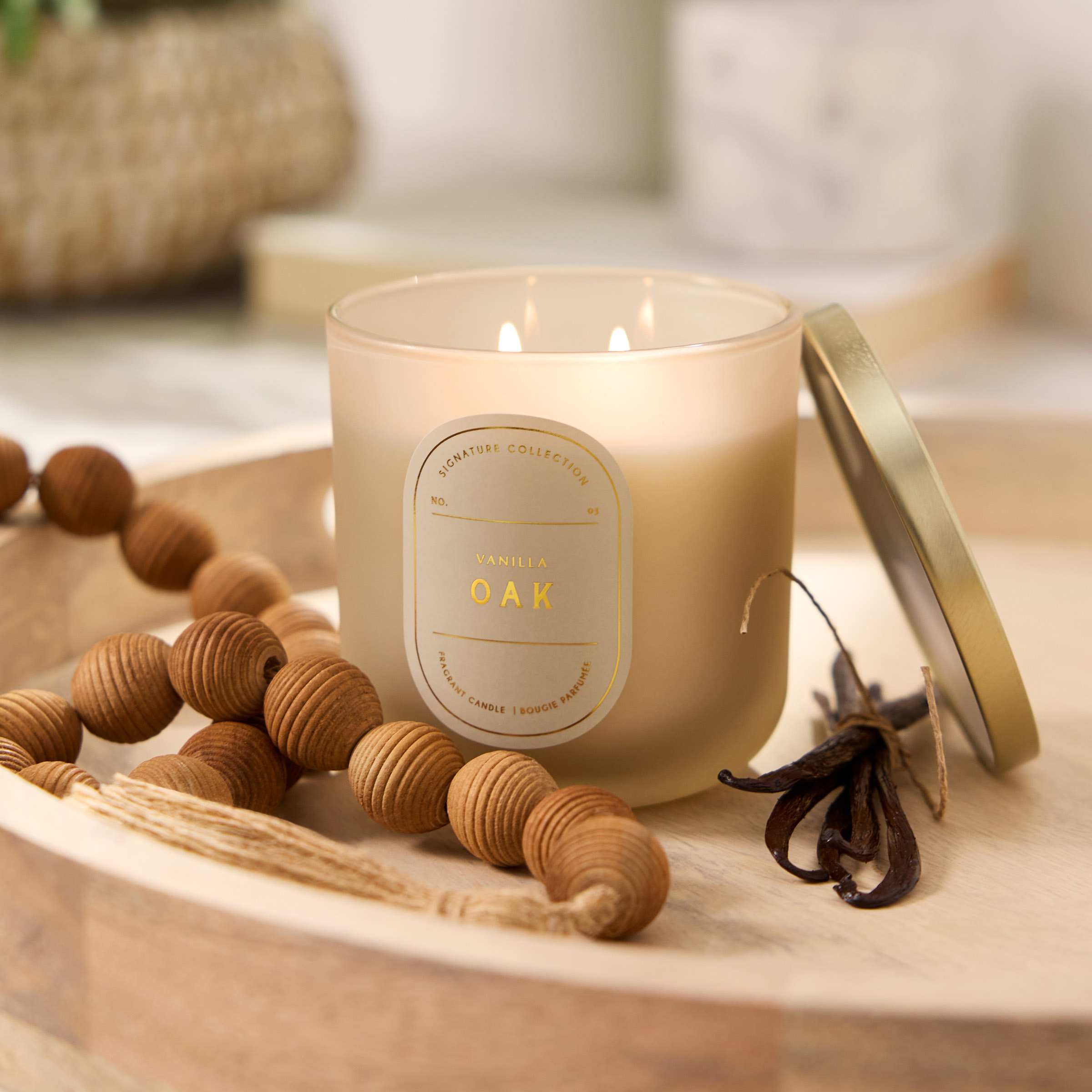 Vanilla Oak Scented Jar Candle, 12.5oz