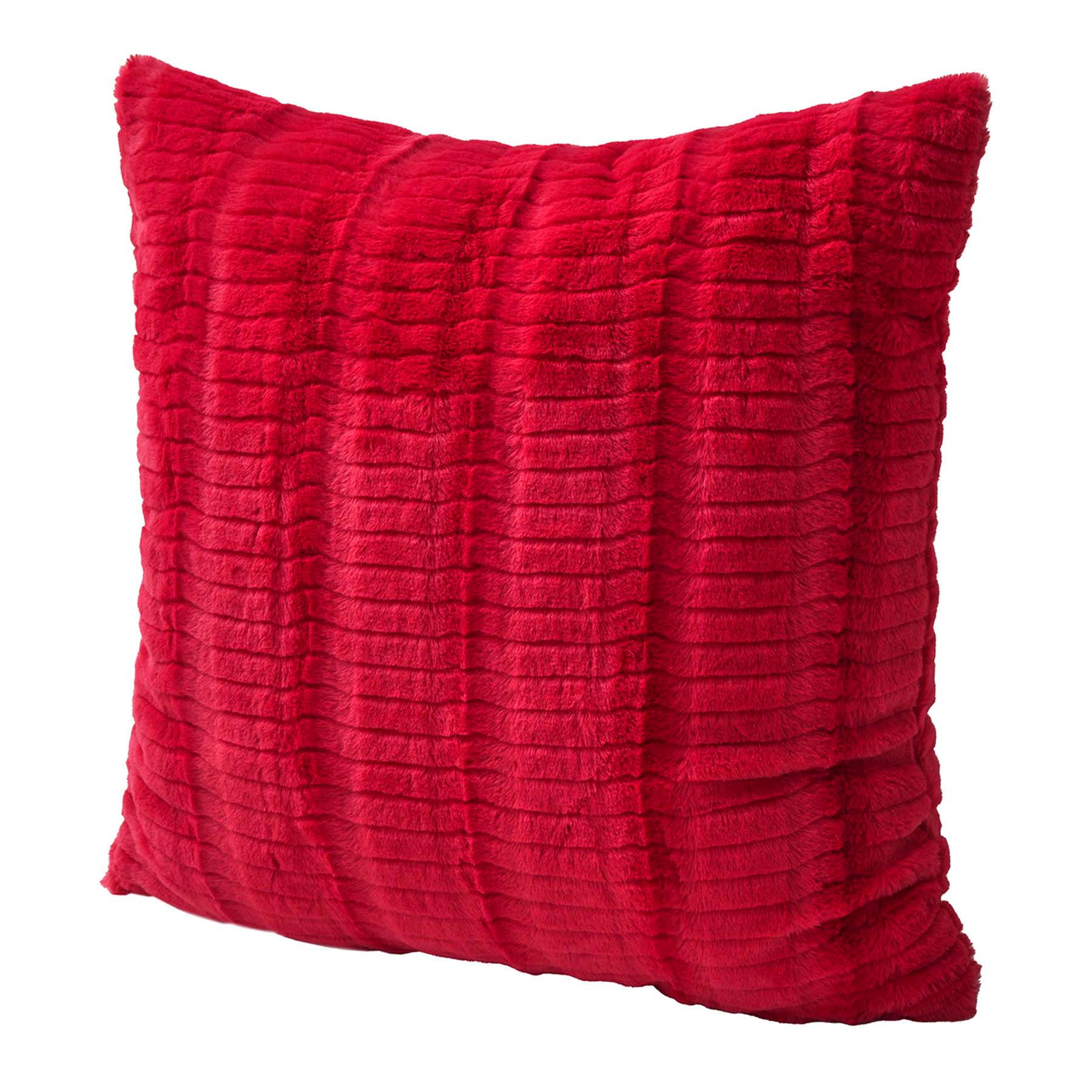 Logan Red Brush Throw Pillow, 24"