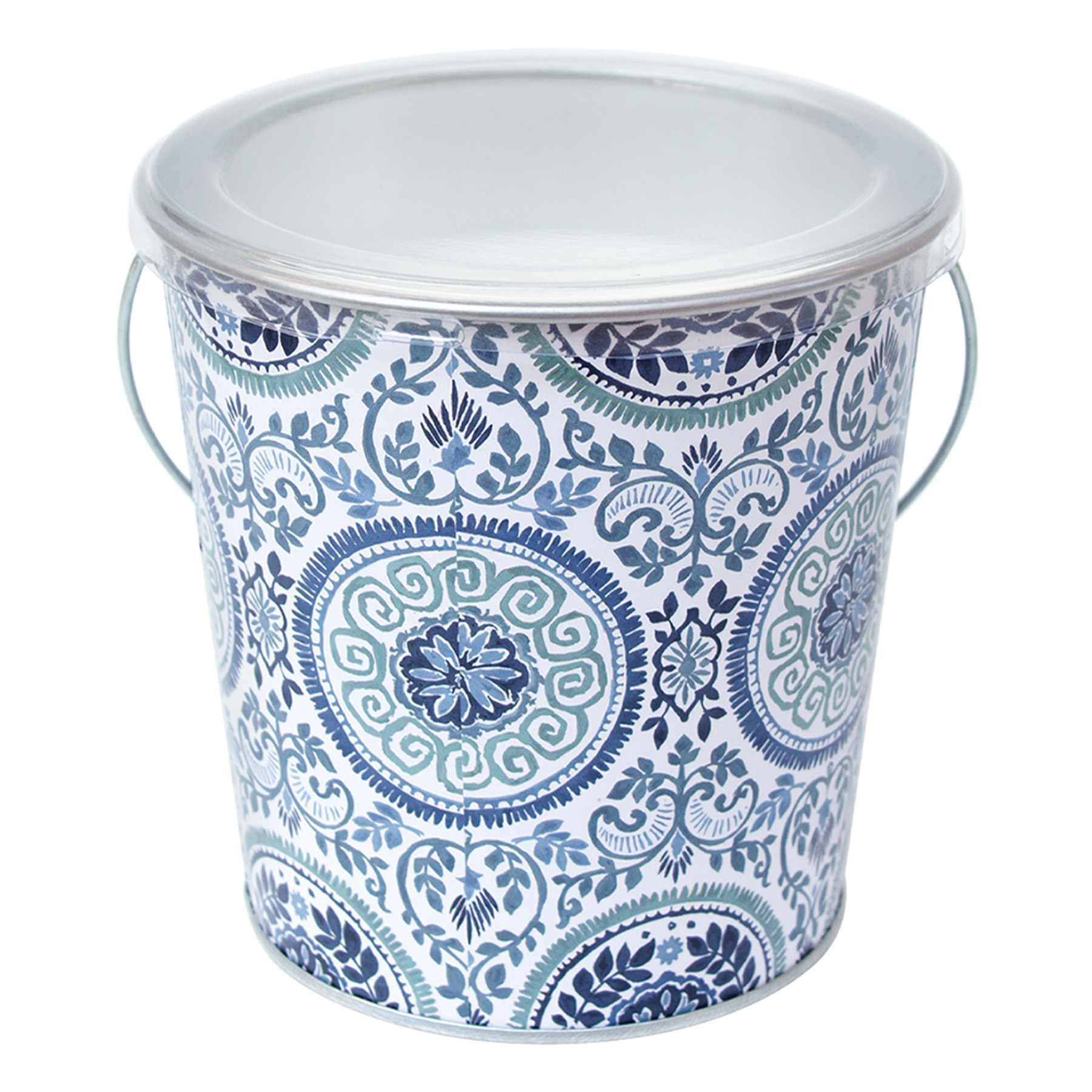 Blue Tile Bucket Citronella Candle, 12oz