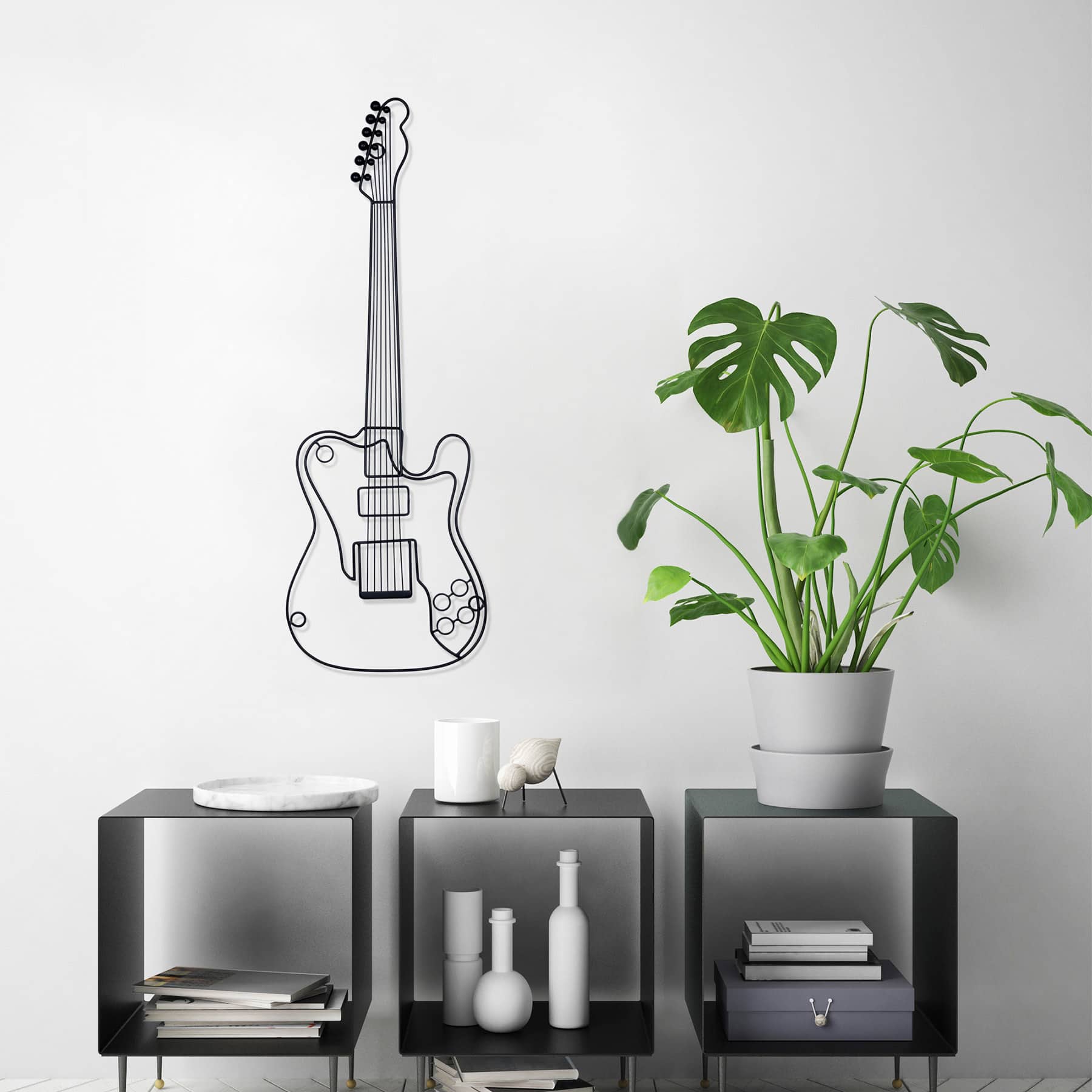 Electric Guitar Wall Decor, 11x31
