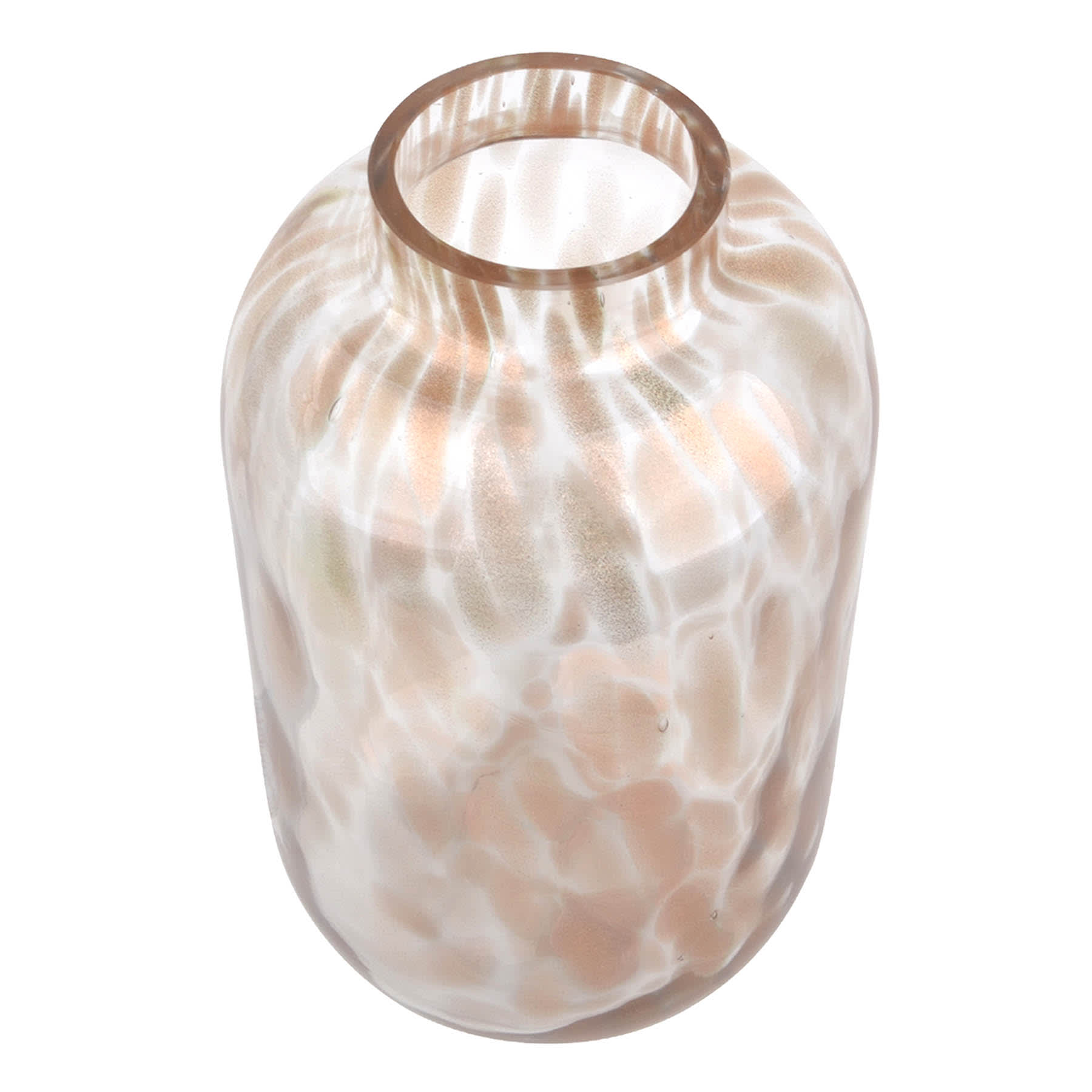 Glass Vase with Gold Solid Glass Dots, 9.7"