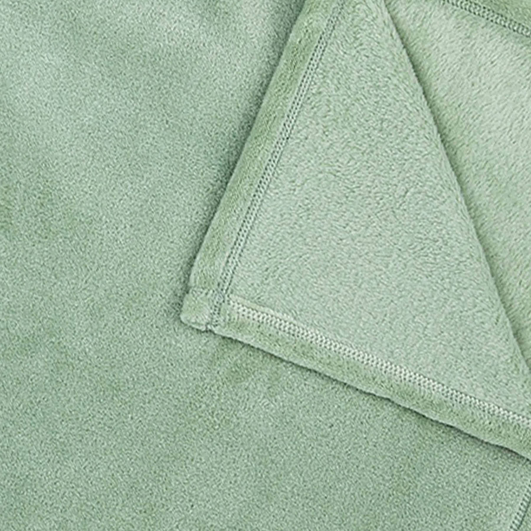 Sage Green Plush Bed Blanket, Full/Queen