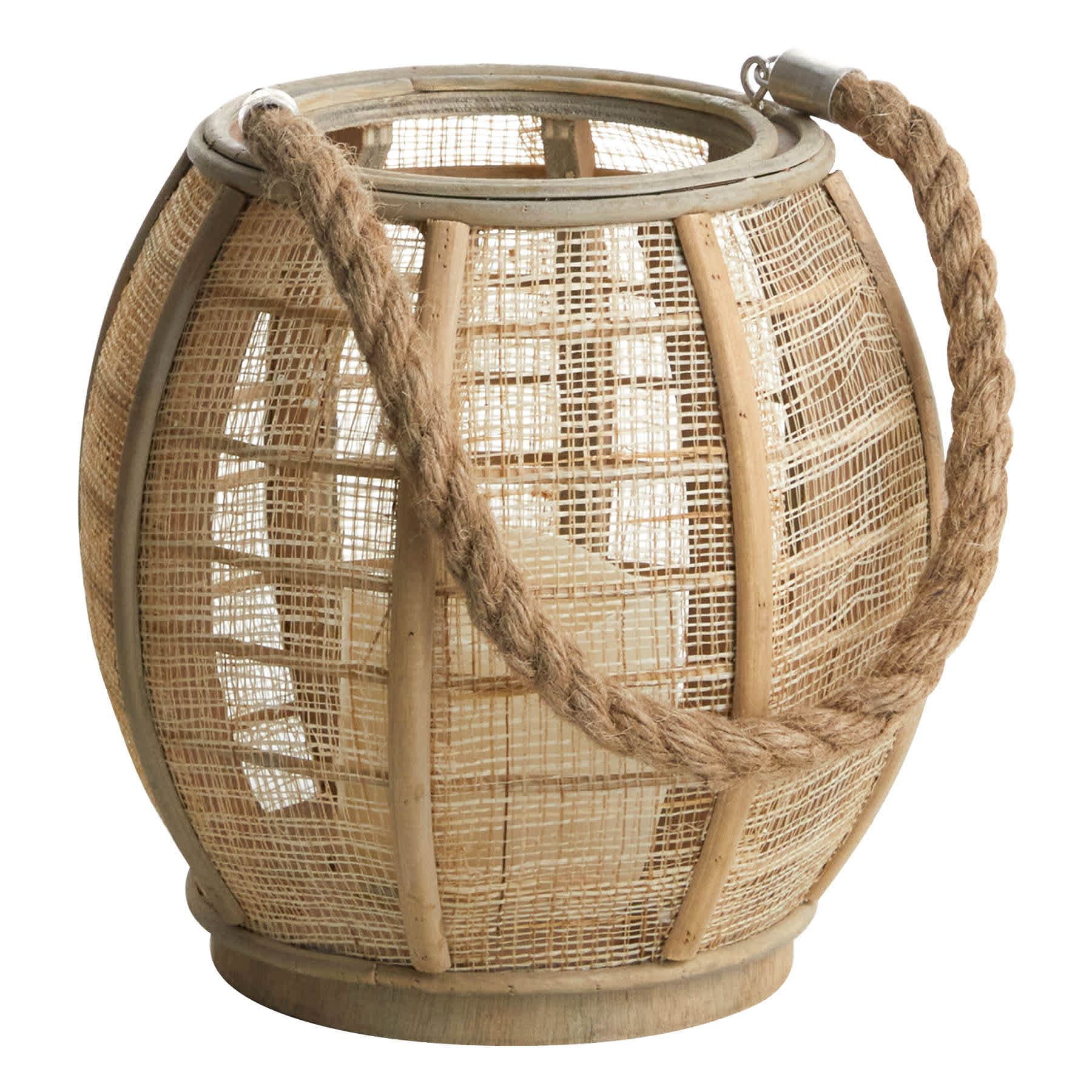 Honeybloom Wood LED Outdoor Lantern, Small