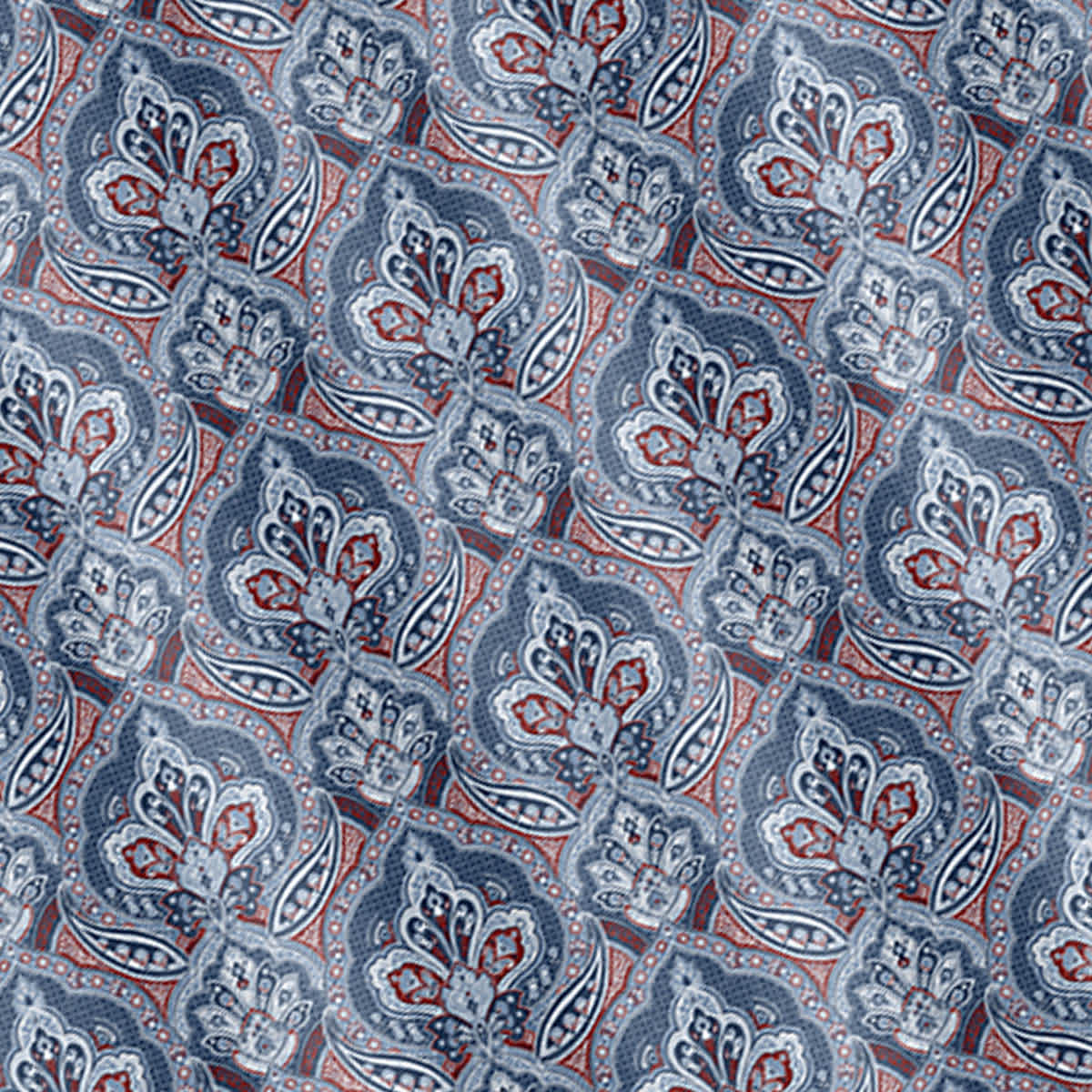 Providence Blue Pomegranate Floral Shower Curtain, 72"