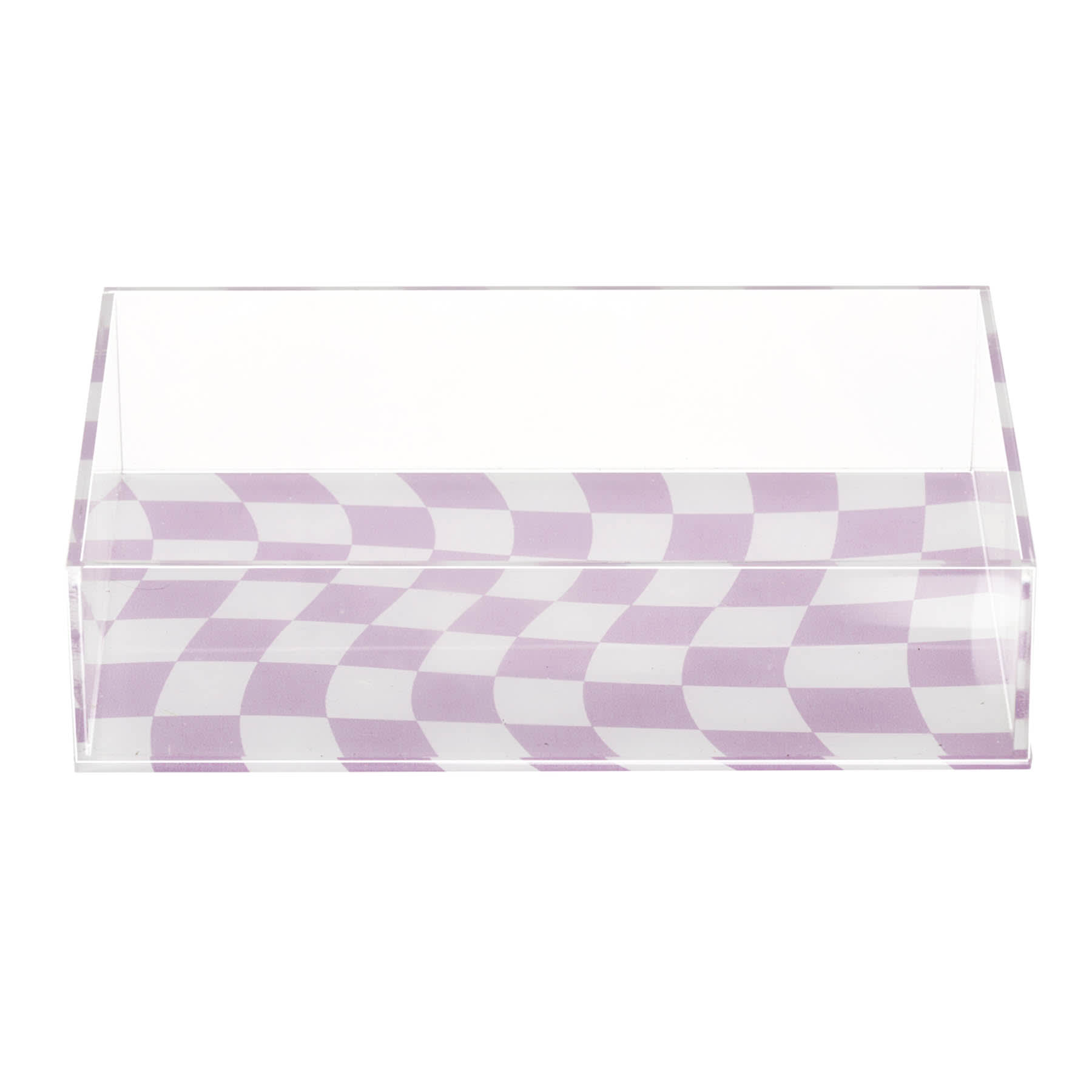Purple Checkered Acrylic Tray, 7x5