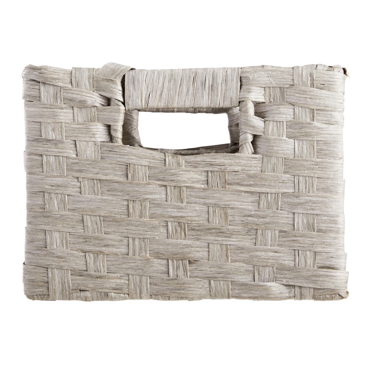 Light Grey Paper Rope Rectangle Storage Basket, Medium