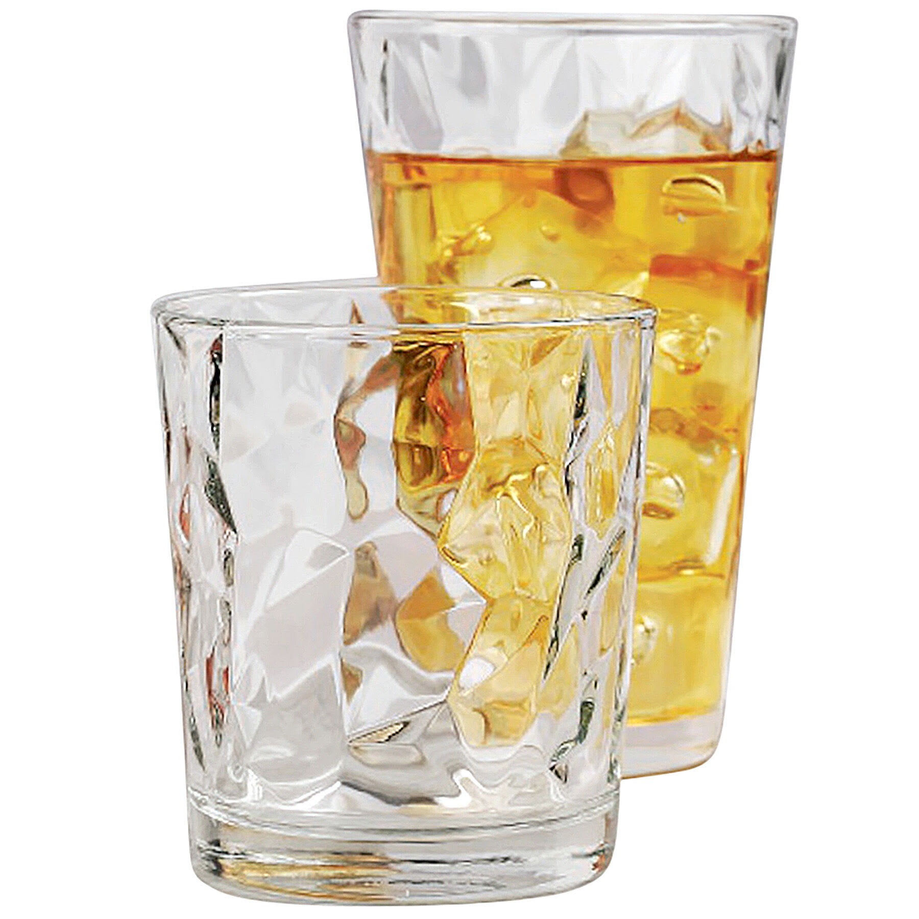 Cabrini 16-Piece Cooler & Double Old Fashioned Glassware Set