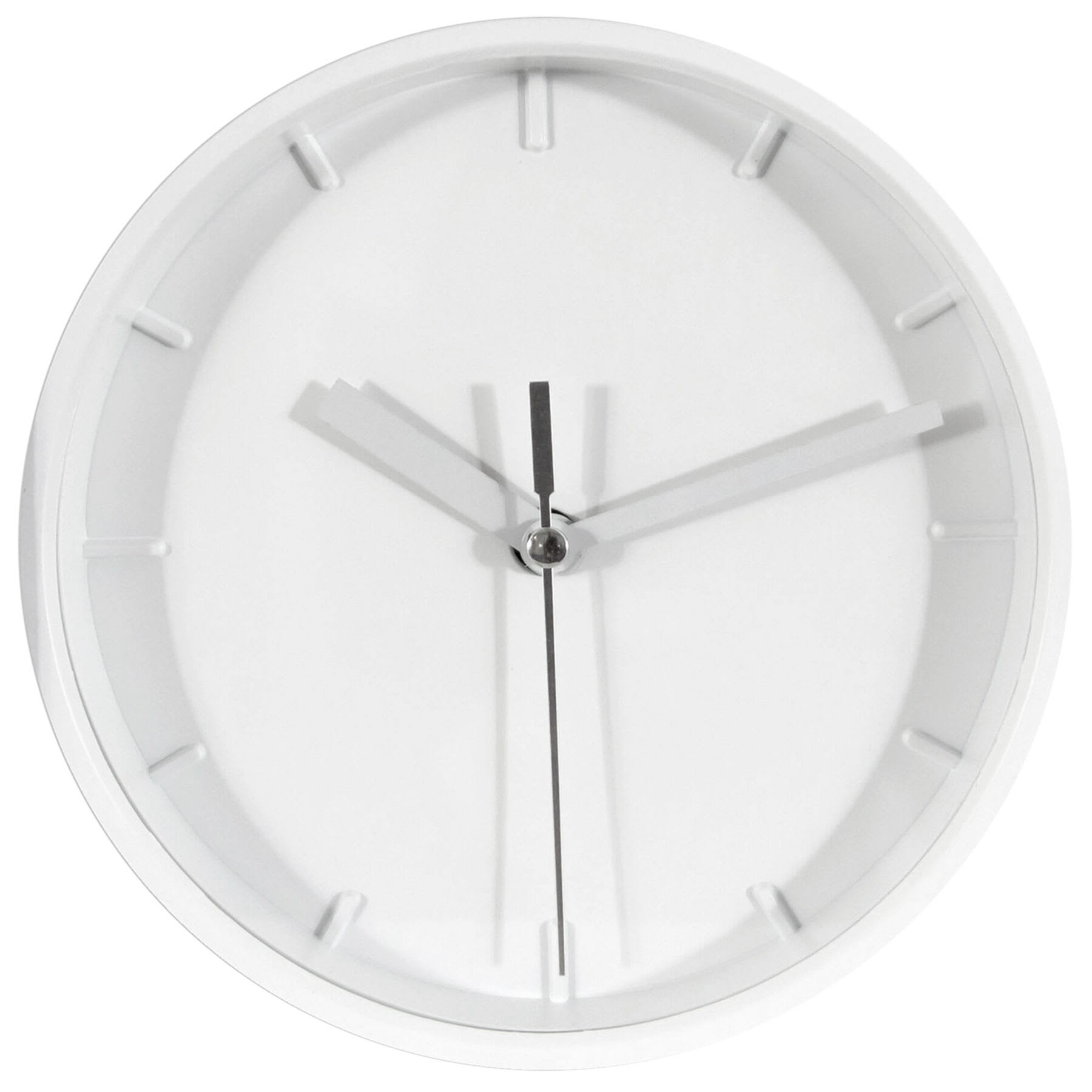 White Mini Round Wall Clock, 6"