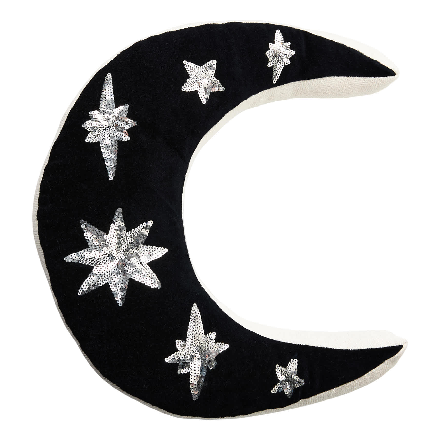 Spellbound Crescent Moon Shaped Throw Pillow, 13"