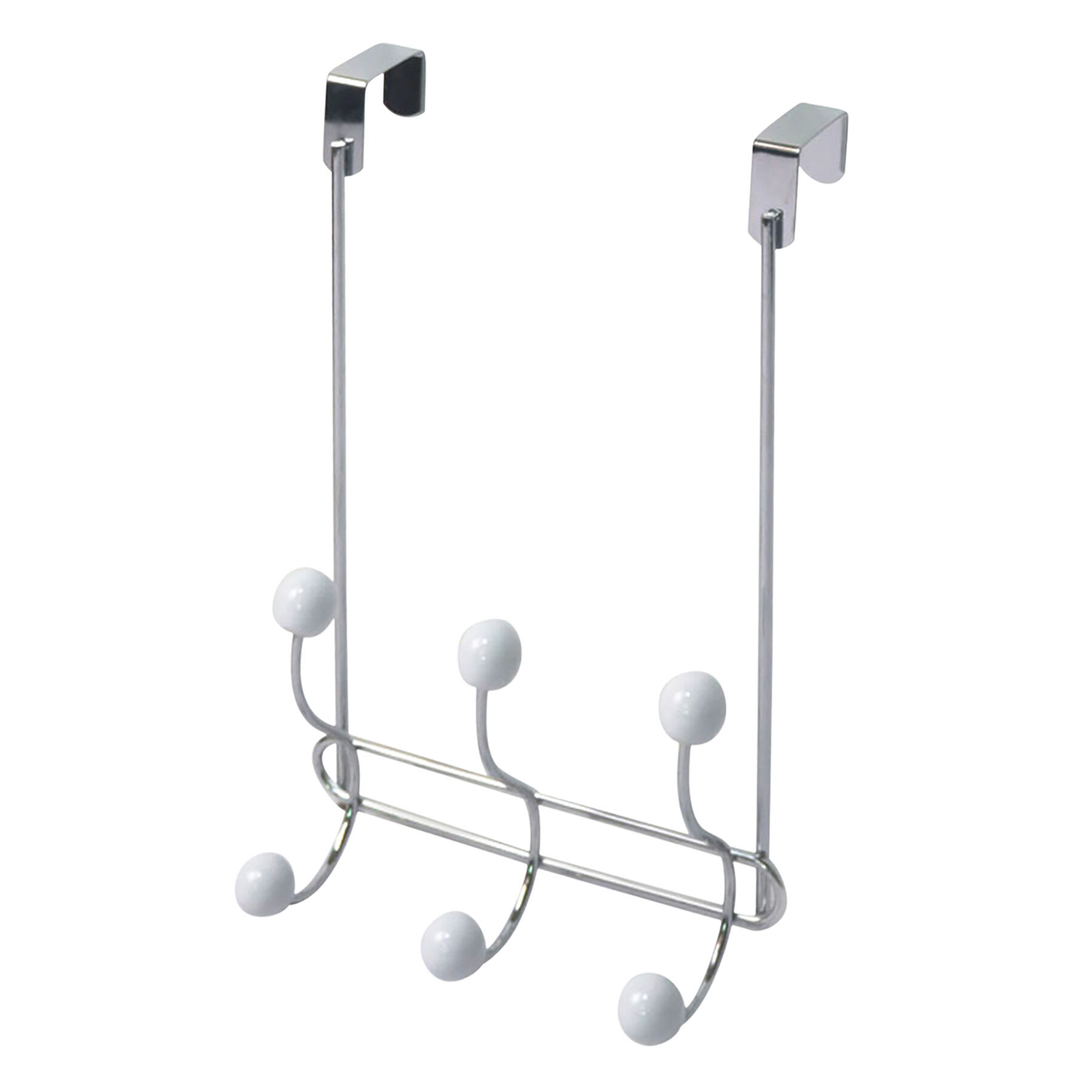 Jasmine White & Chrome Wire Over the Door Hanger