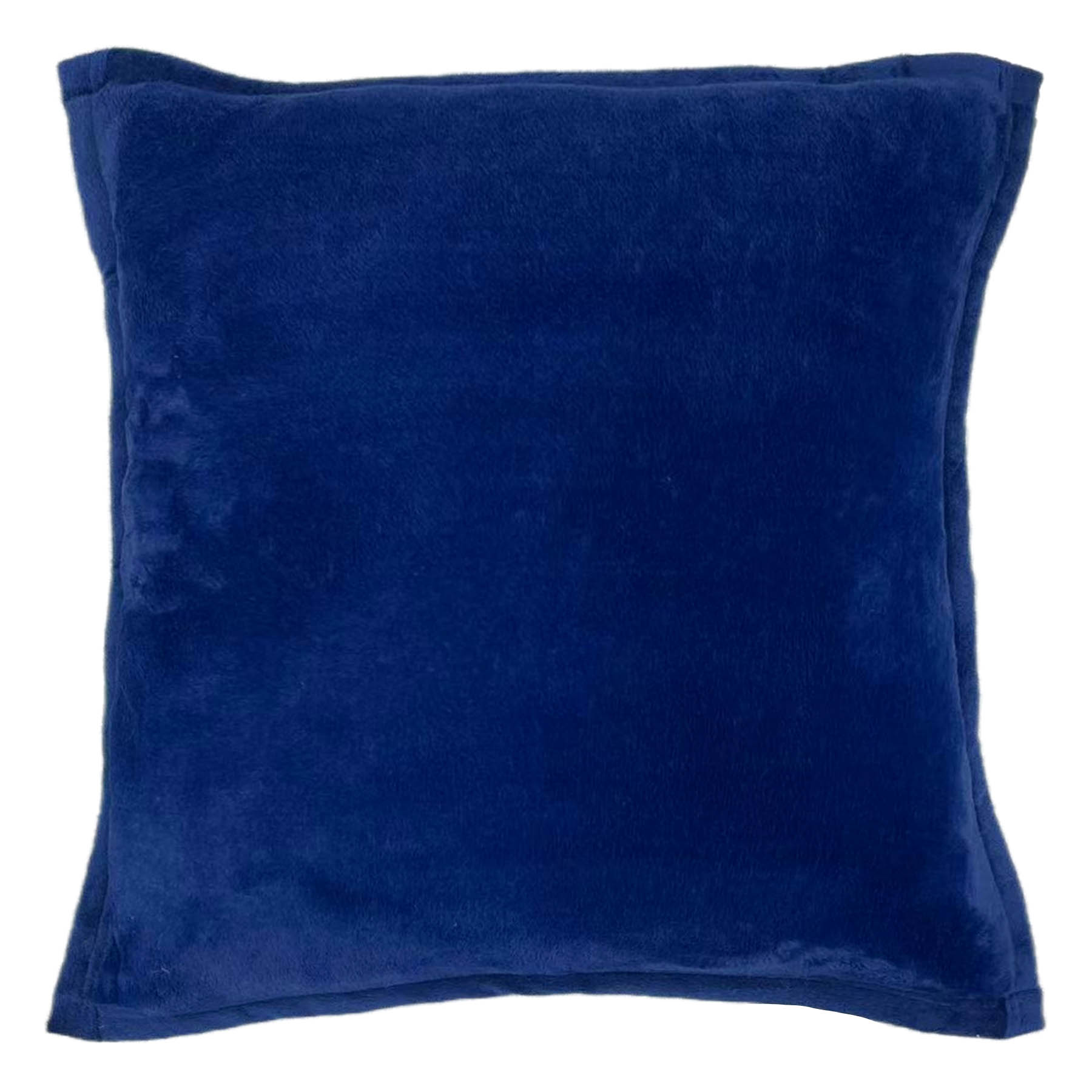 Navy Blue Micro Plush Throw Pillow, 18"