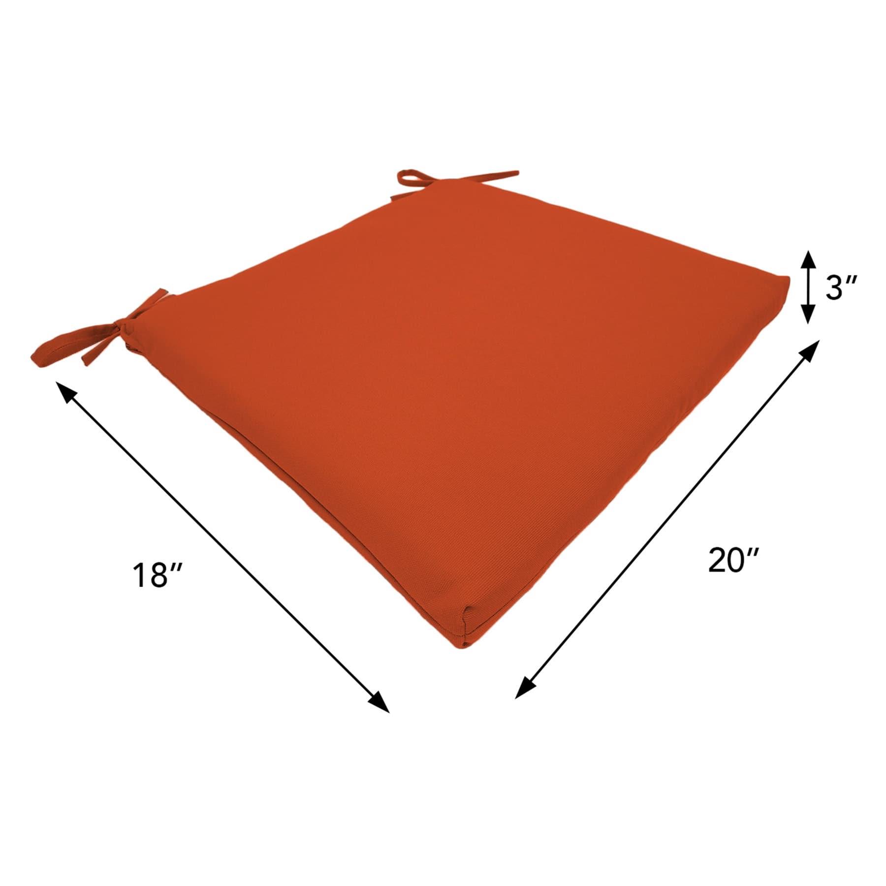 Terracotta Canvas Outdoor Square Seat Cushion