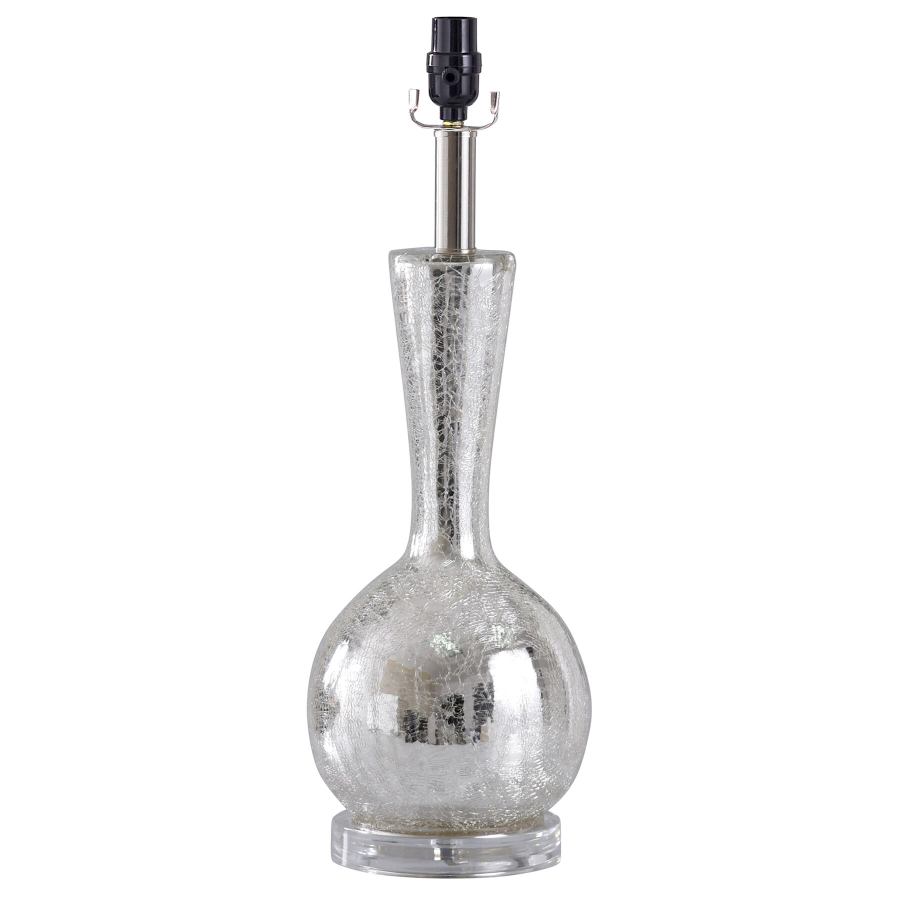 Providence Silver Glass Medium Table Lamp Base, 20"