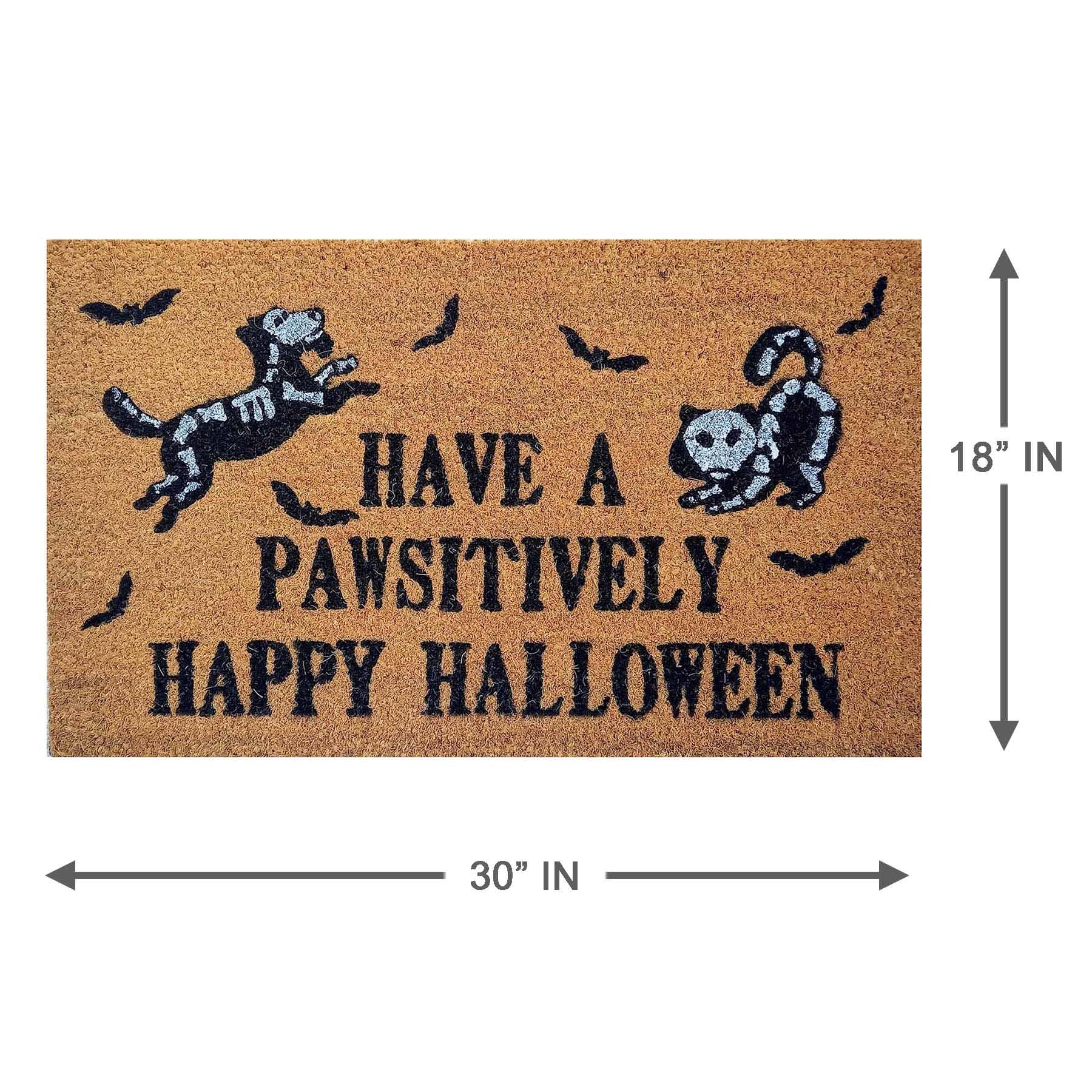 Have a Pawsitively Happy Halloween Doormat, 18x30