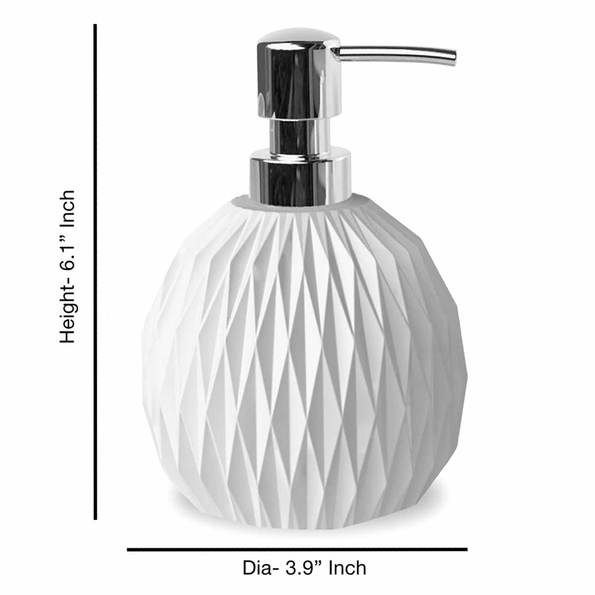Crosby St. White Wave Soap Dispenser, 6"
