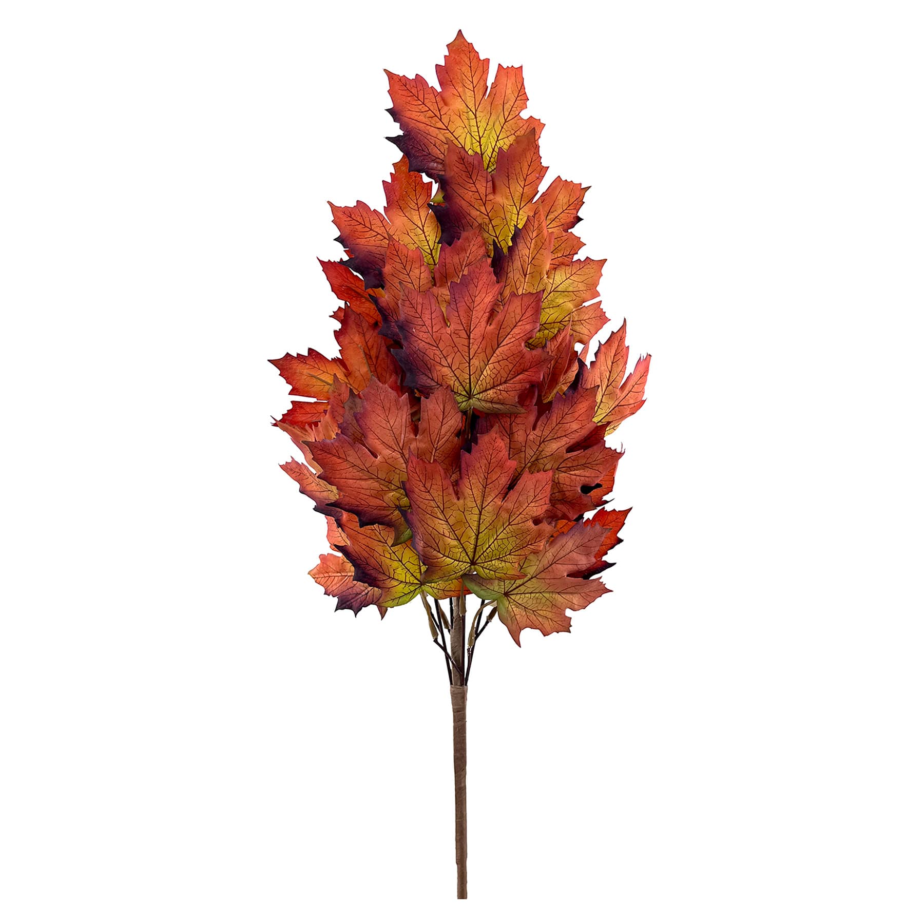 Orange Maple Leaves Bush, 23"
