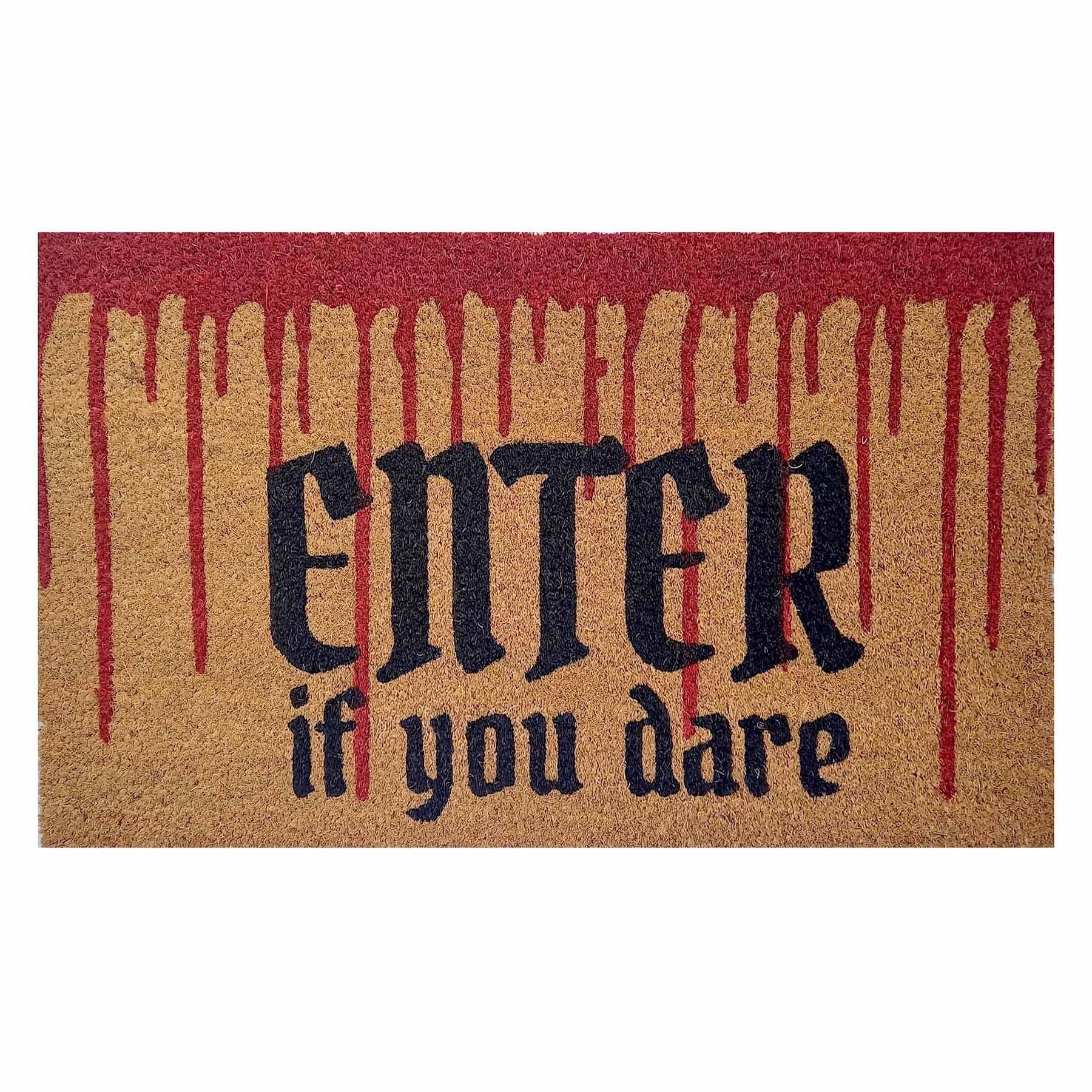 Midnight Shadows Enter if You Dare Coir Mat, 18x30