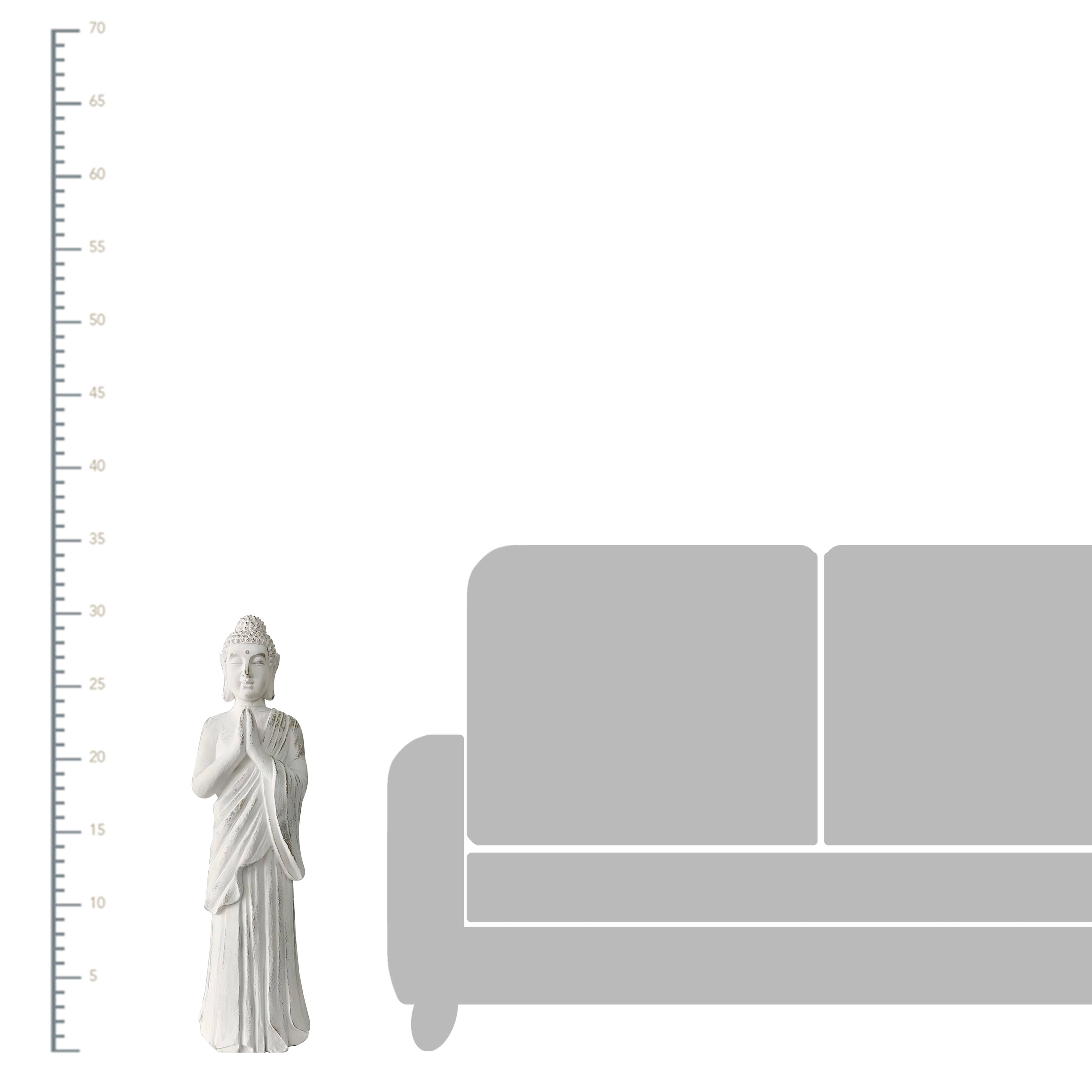 Found & Fable White Buddha Figurine, 30"