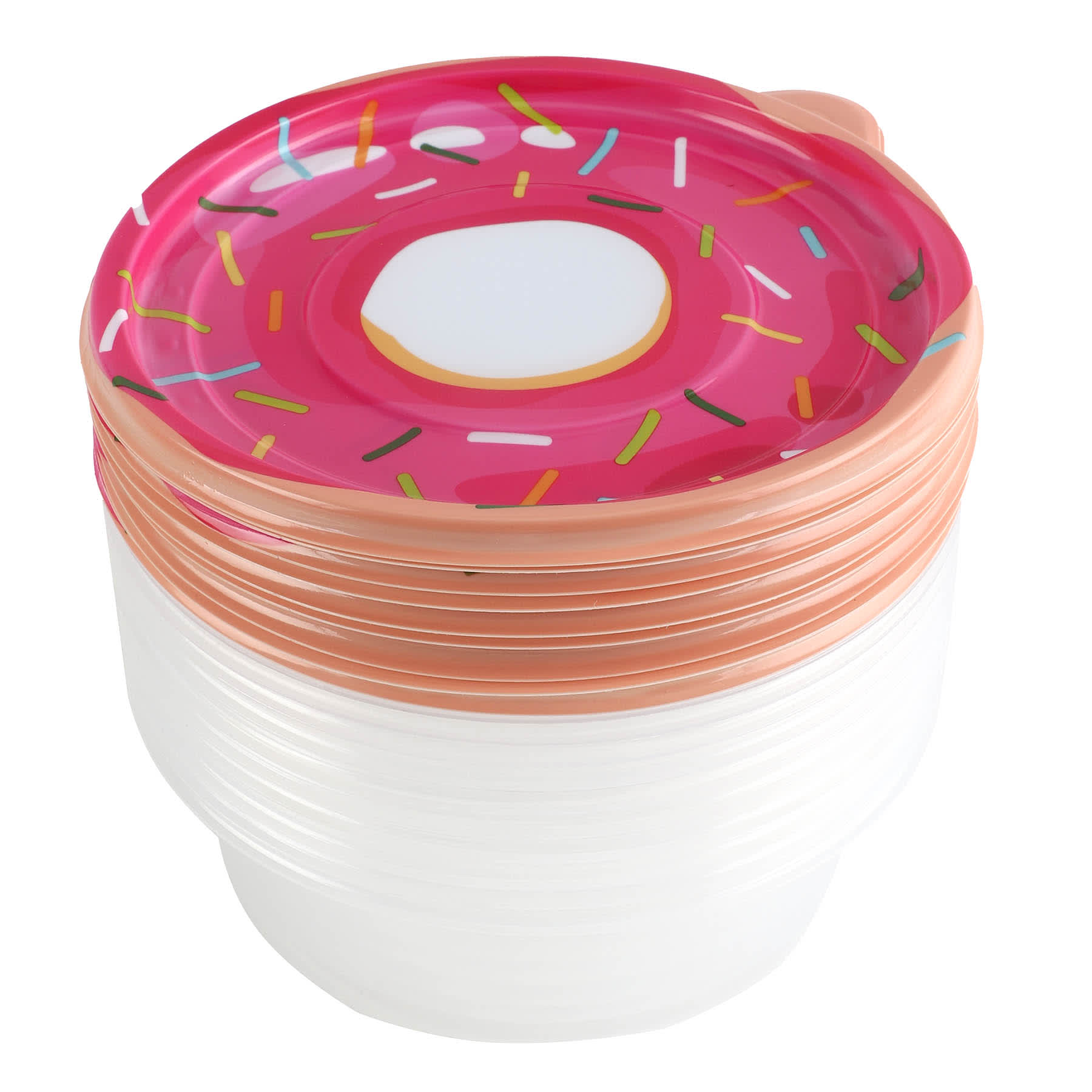 20-Piece Donut Print Round Food Storage Set