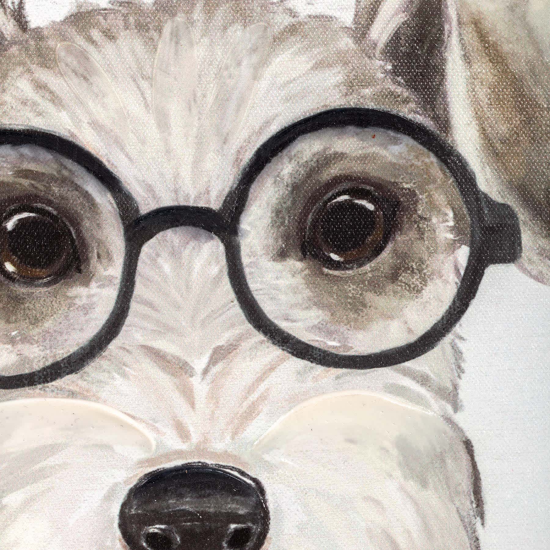 Proper Pup with Glasses, 11x14