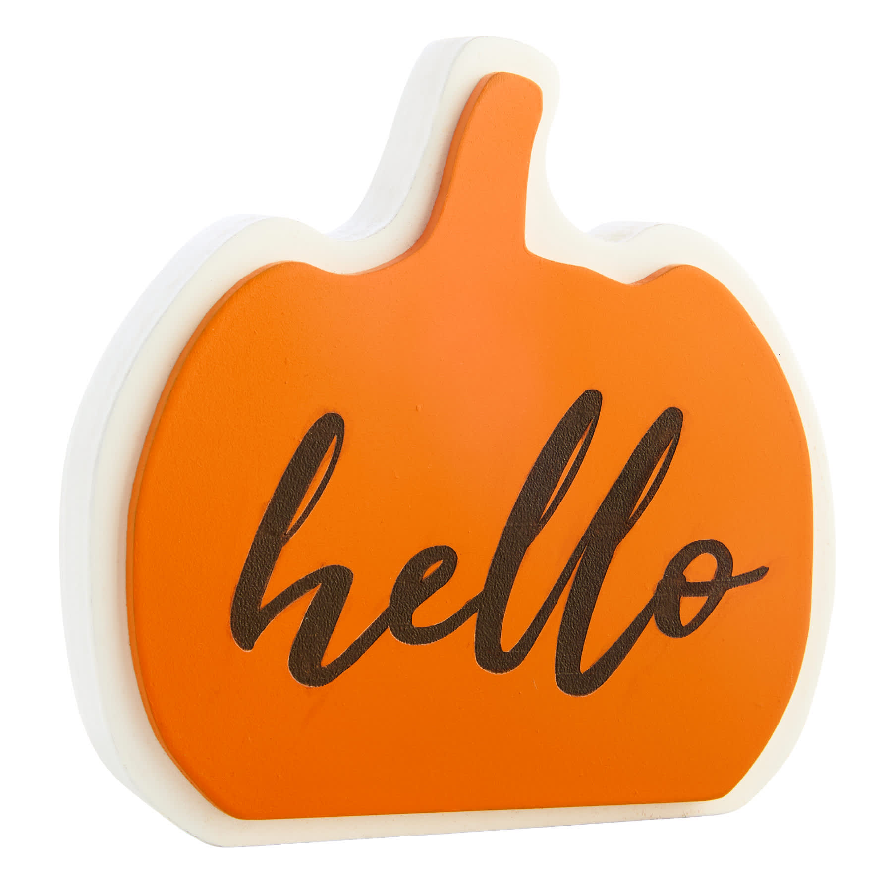 Homespun Harvest Hello Pumpkin Table Decor, 6"