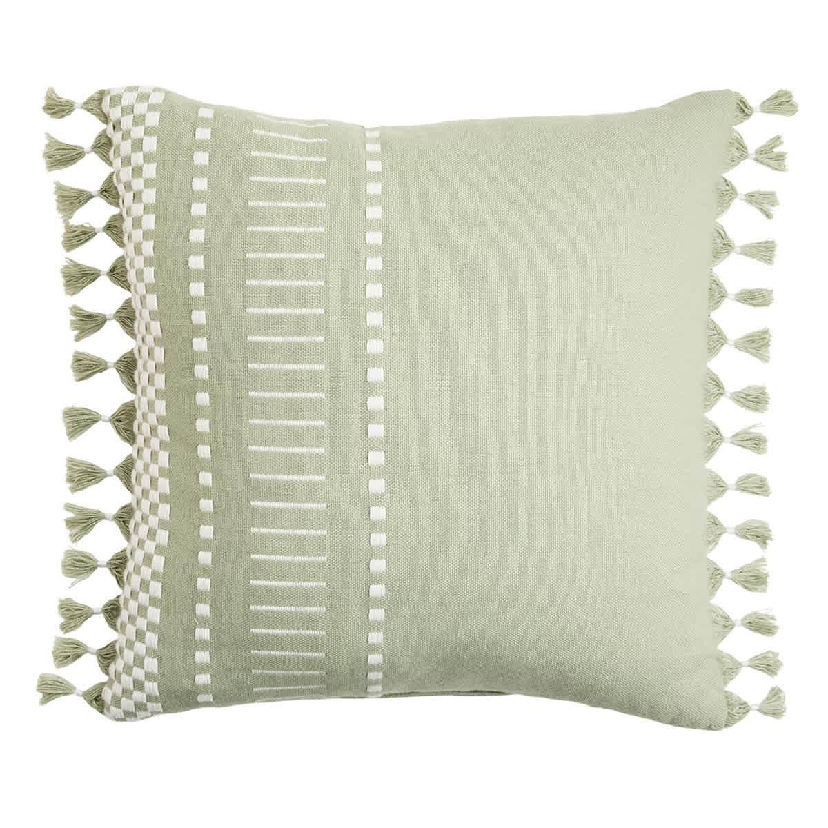 Honeybloom Iceberg Stripe Tassel Outdoor Throw Pillow, 18"