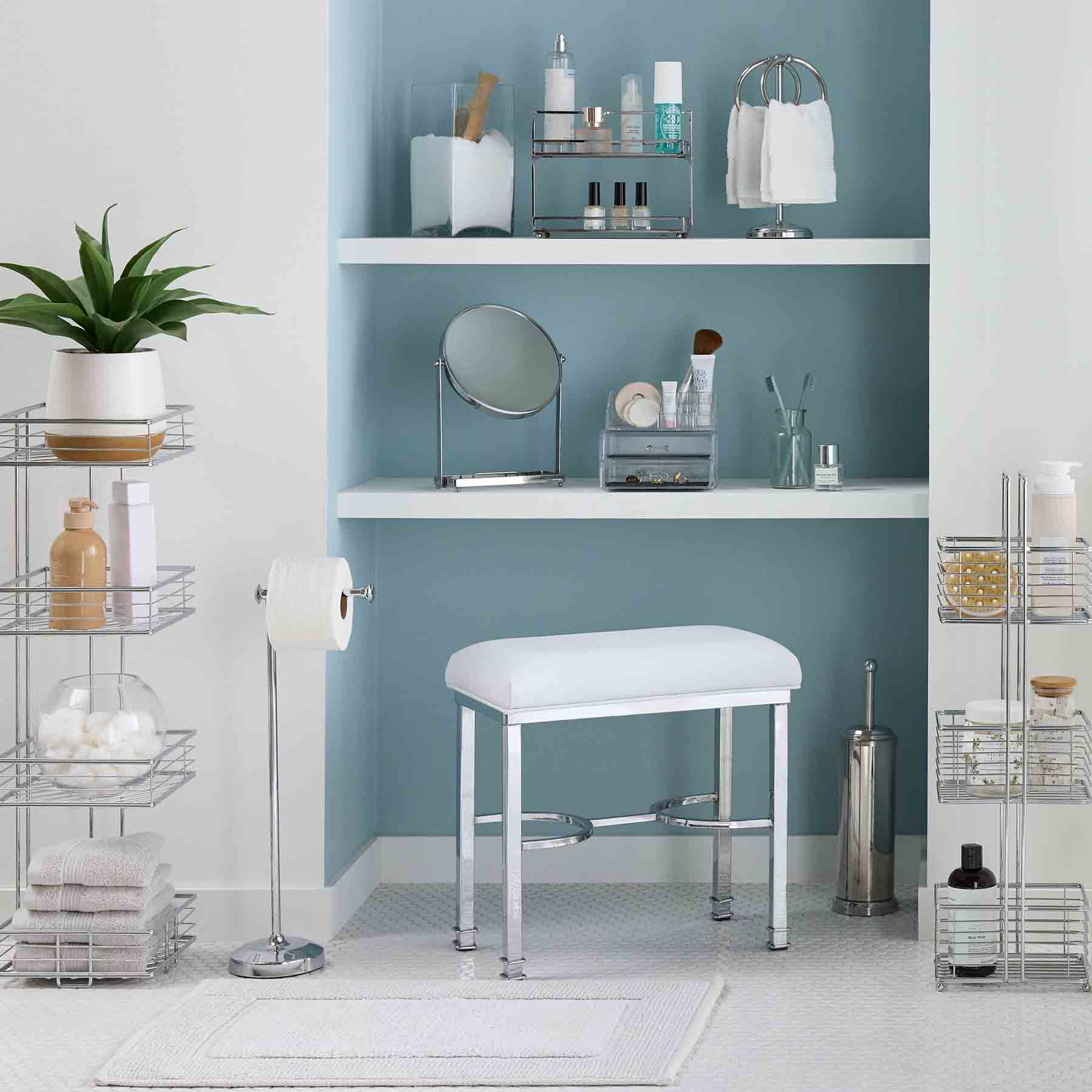 3-Tier Manhattan Grey Metal Wire Storage Stand