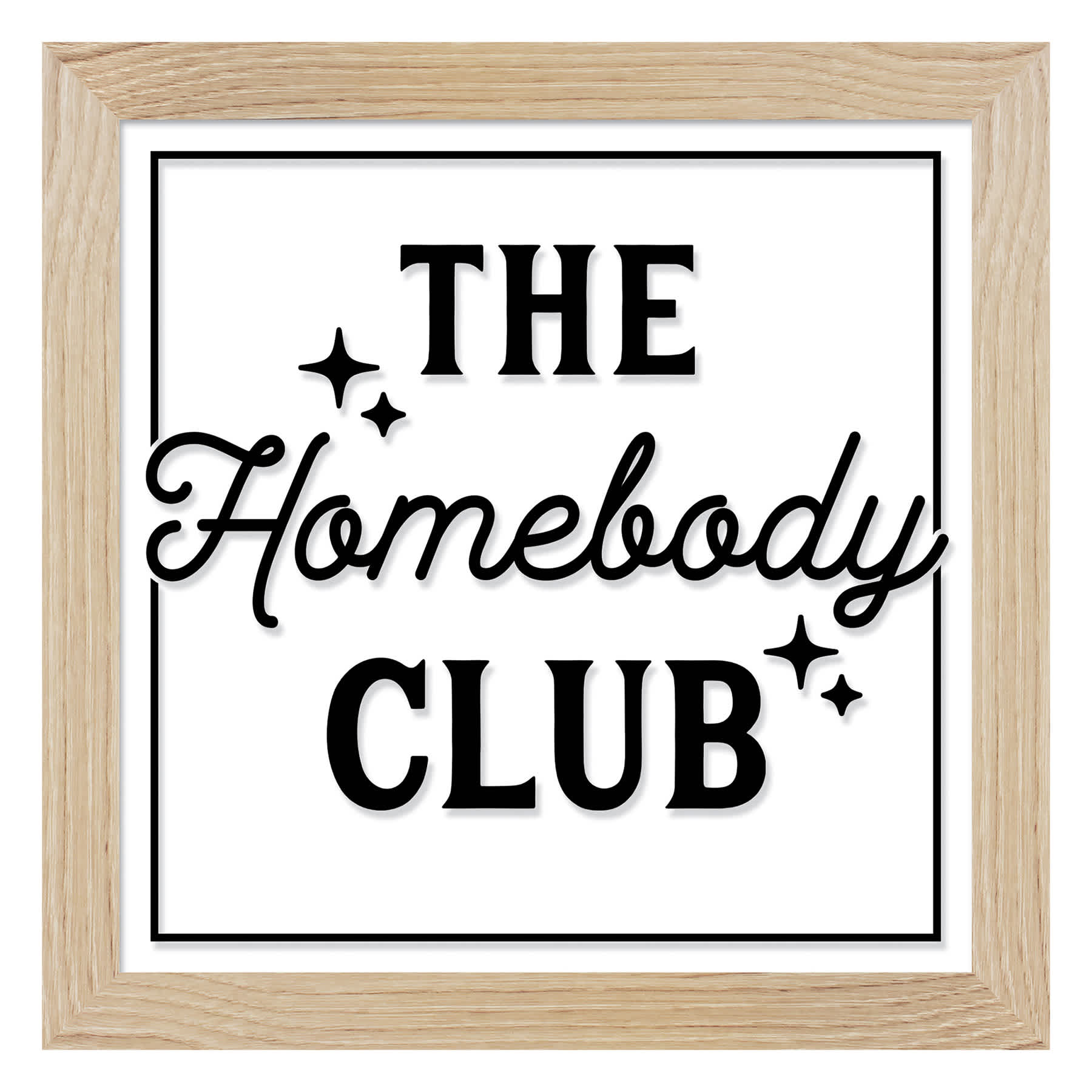 The Homebody Club Framed Table Art, 6"