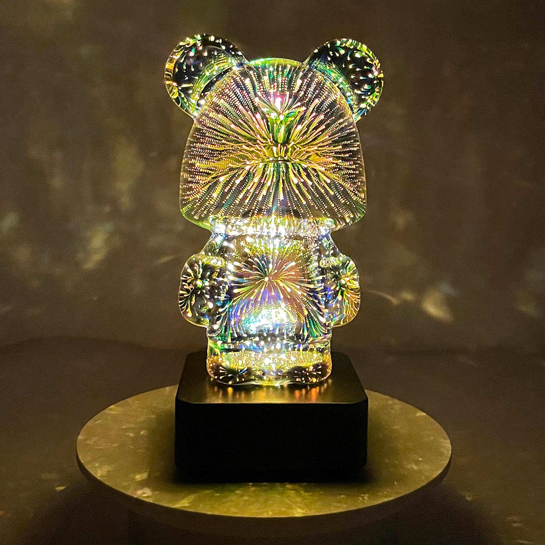 Star Effect Bear Lamp, 8"