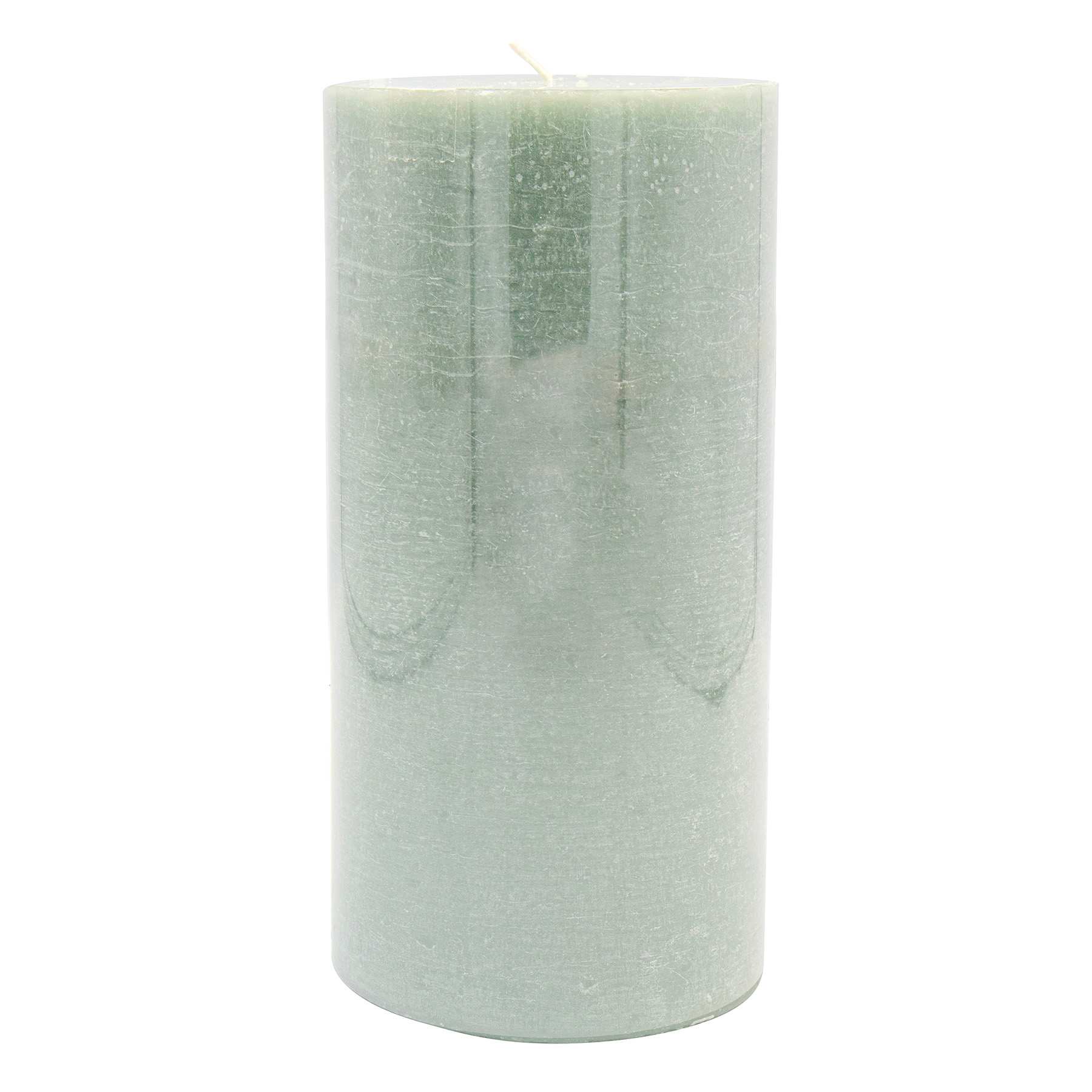 Green Unscented Pillar Candle, 4x8