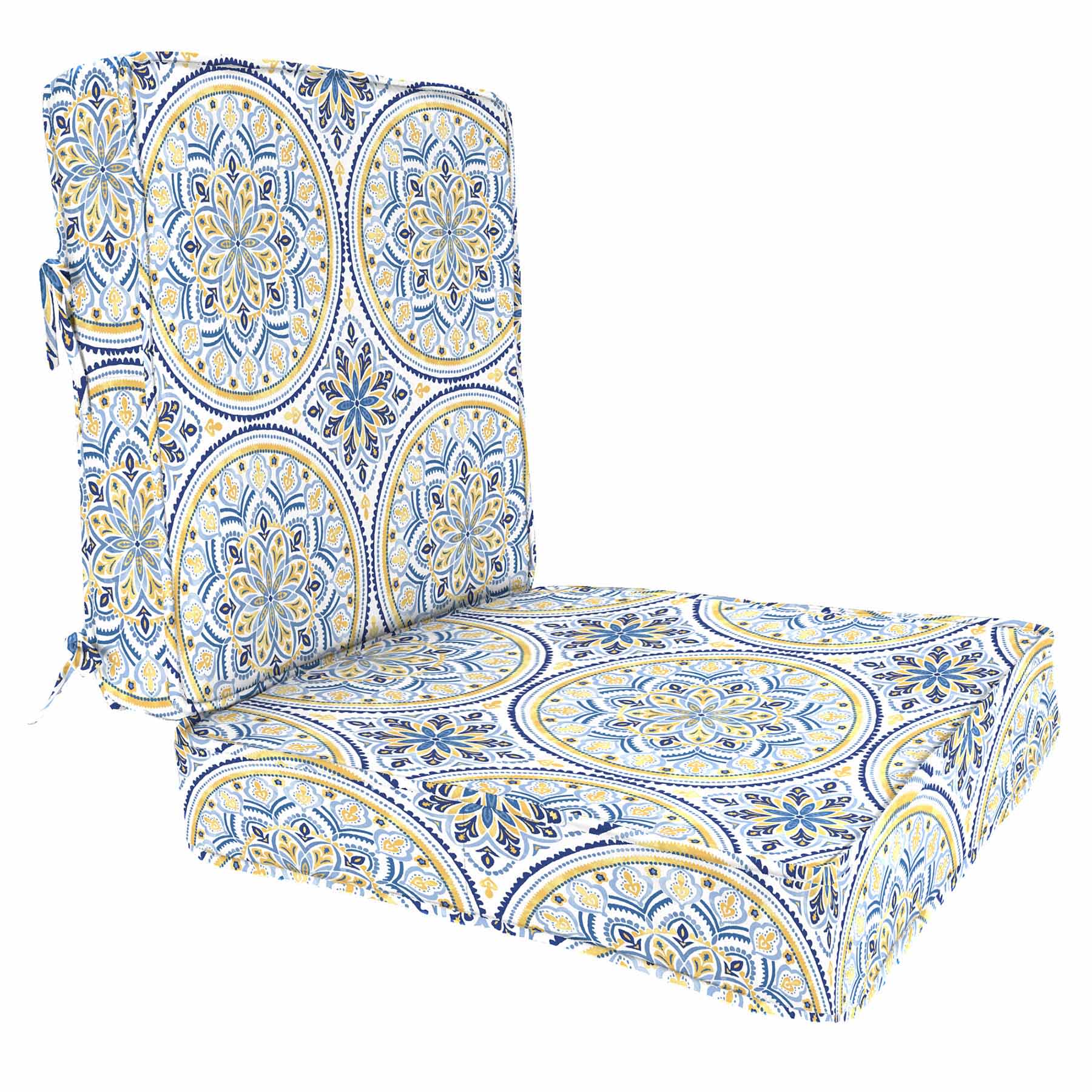 2-Piece Multicolor Castille Outdoor Deep Seat Cushion