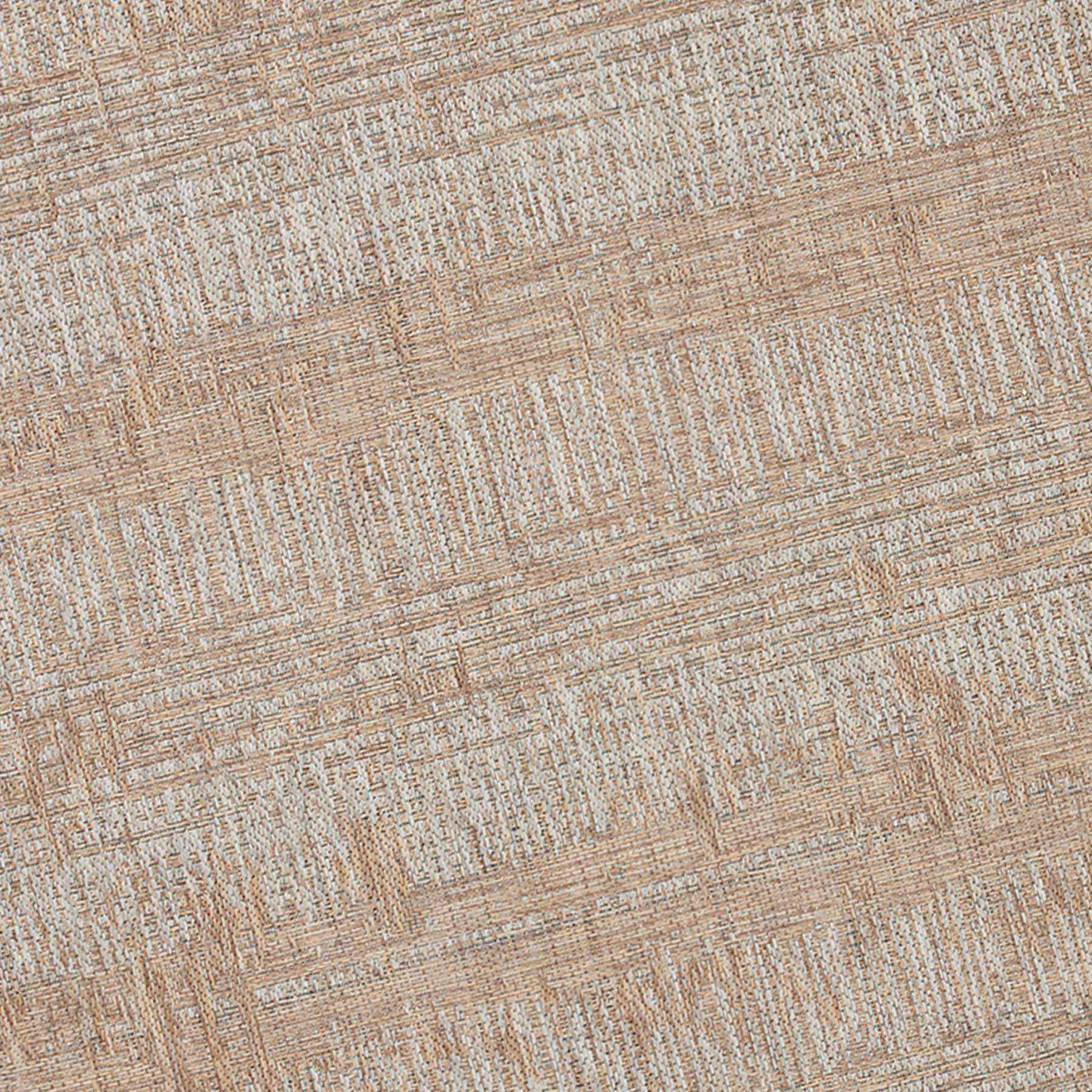 (E500) Honeybloom Melissa Blue & Natural Distressed Stripe Outdoor Area Rug, 5x7