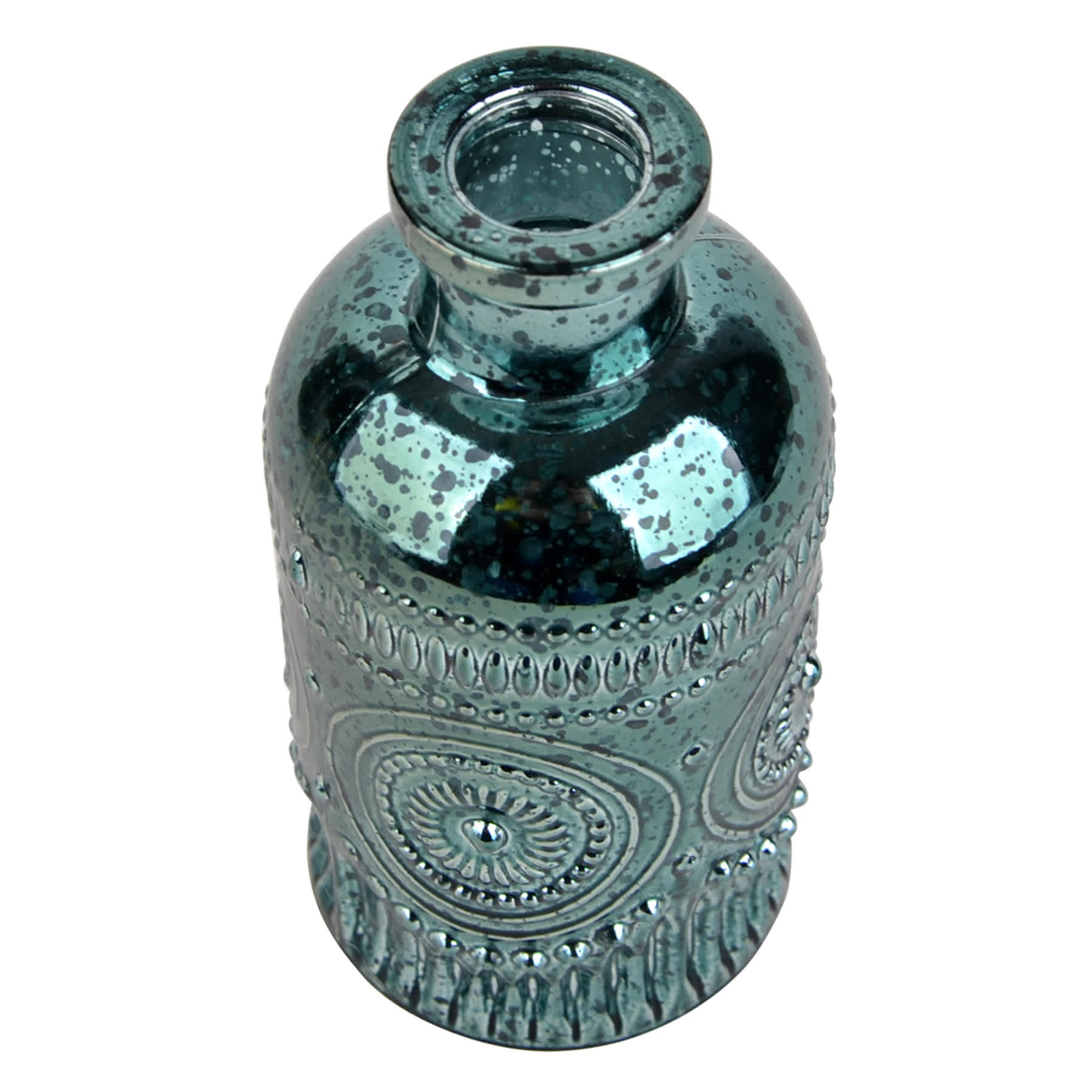 Green Mercury Glass Bud Vase, 3.5"