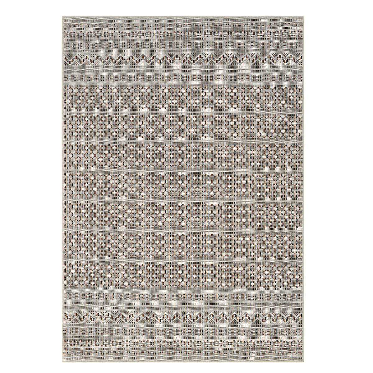 (E524) Rainbow Tribal Outdoor Area Rug, 5x7