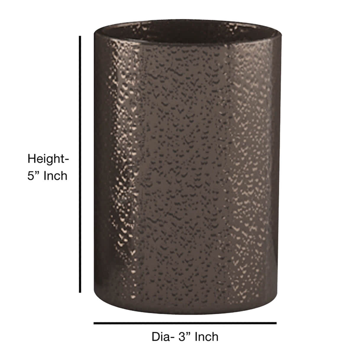 Found & Fable Nico Bronze Textured Tumbler, 5"
