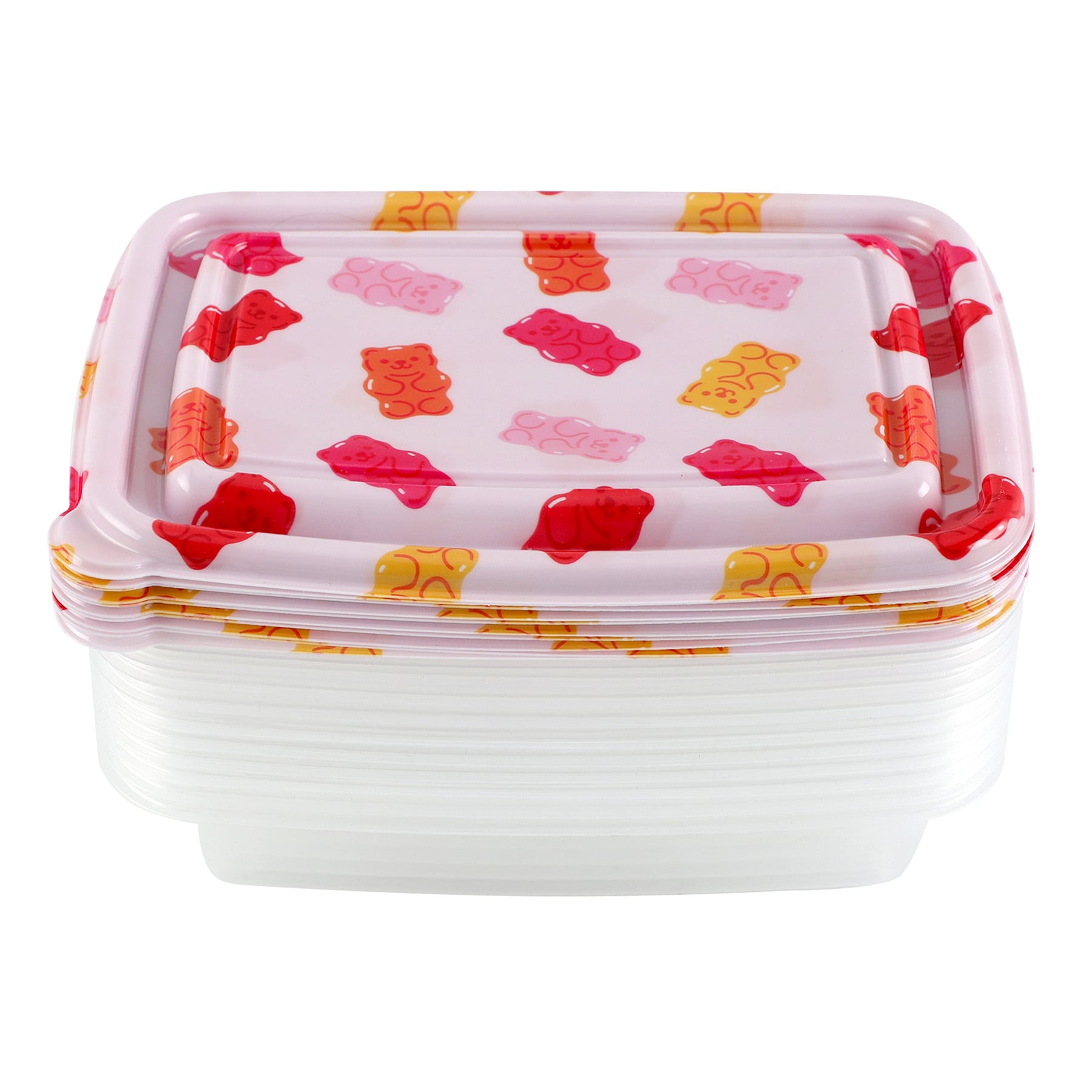20-Piece Gummy Bears Rectangle Food Storage Set