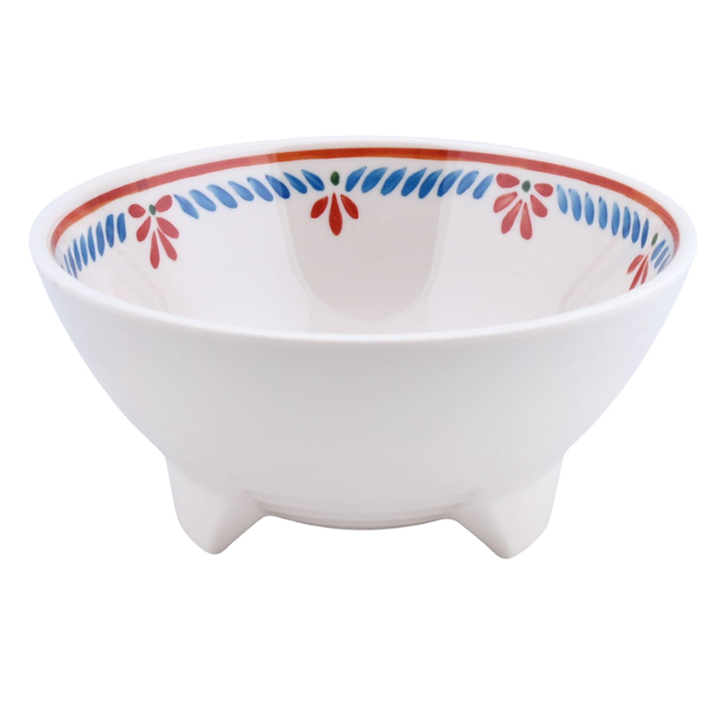 White Floral Melamine Salsa Bowl
