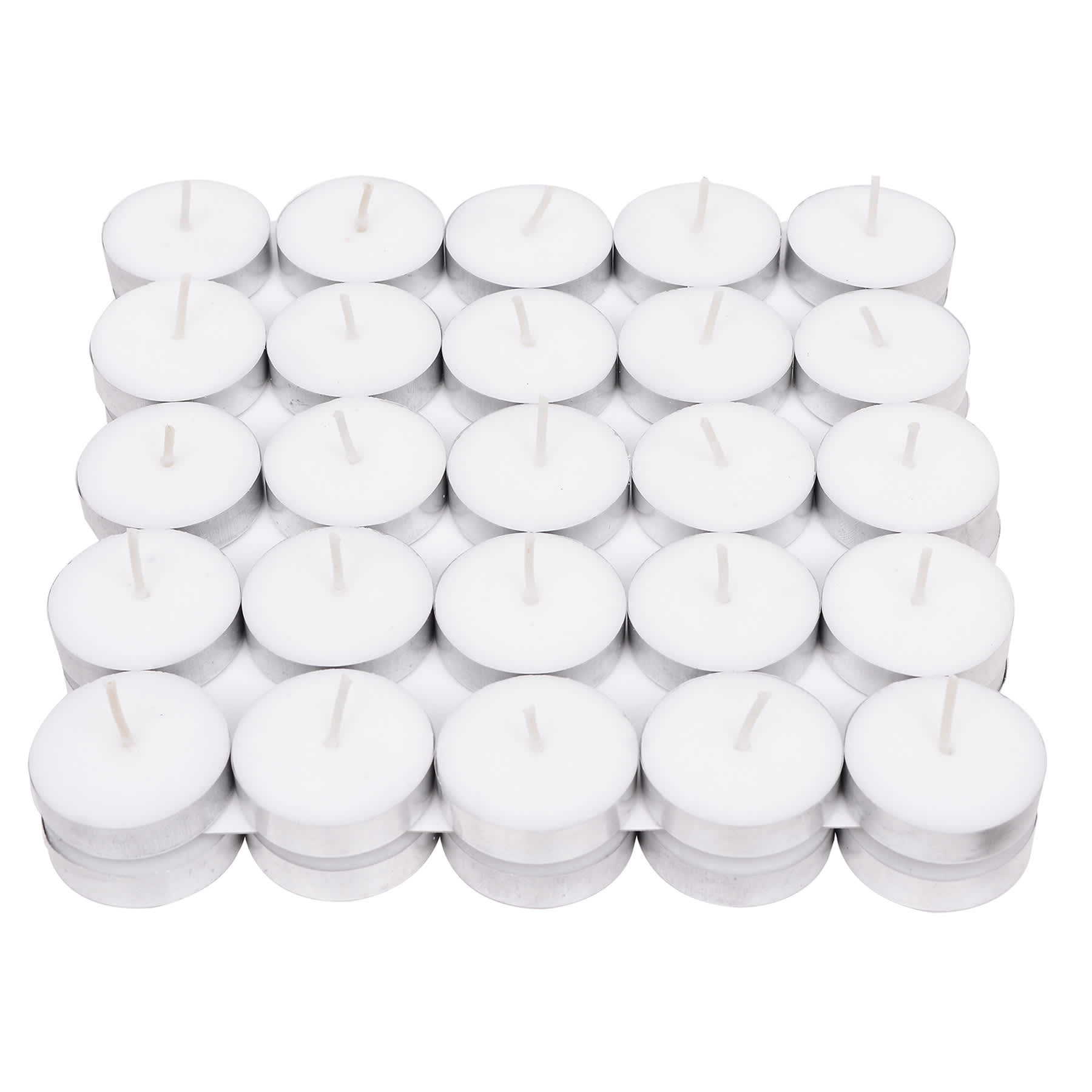 50-Pack White Unscented Tealight Candles