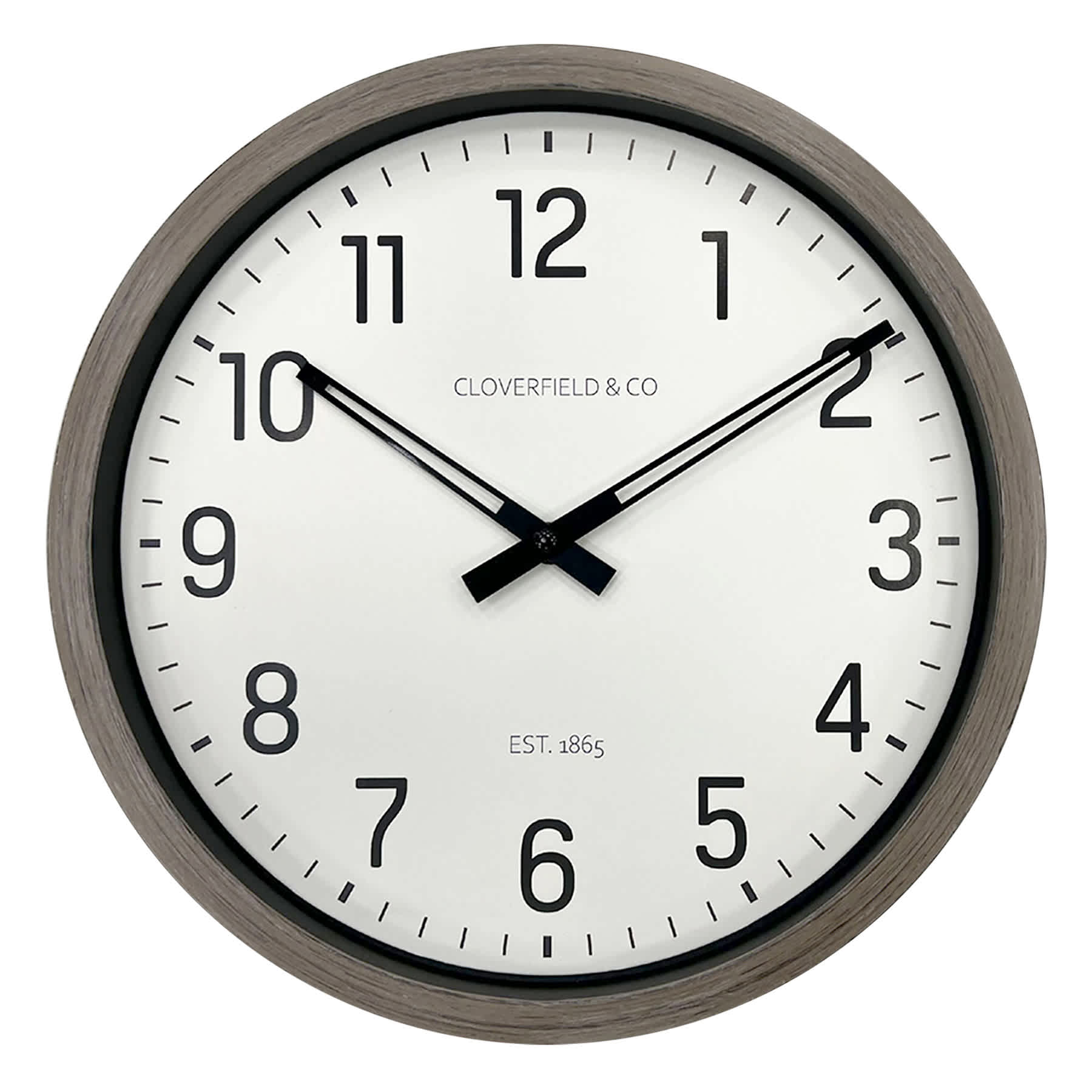 Woodgrain Wall Clock, 12"
