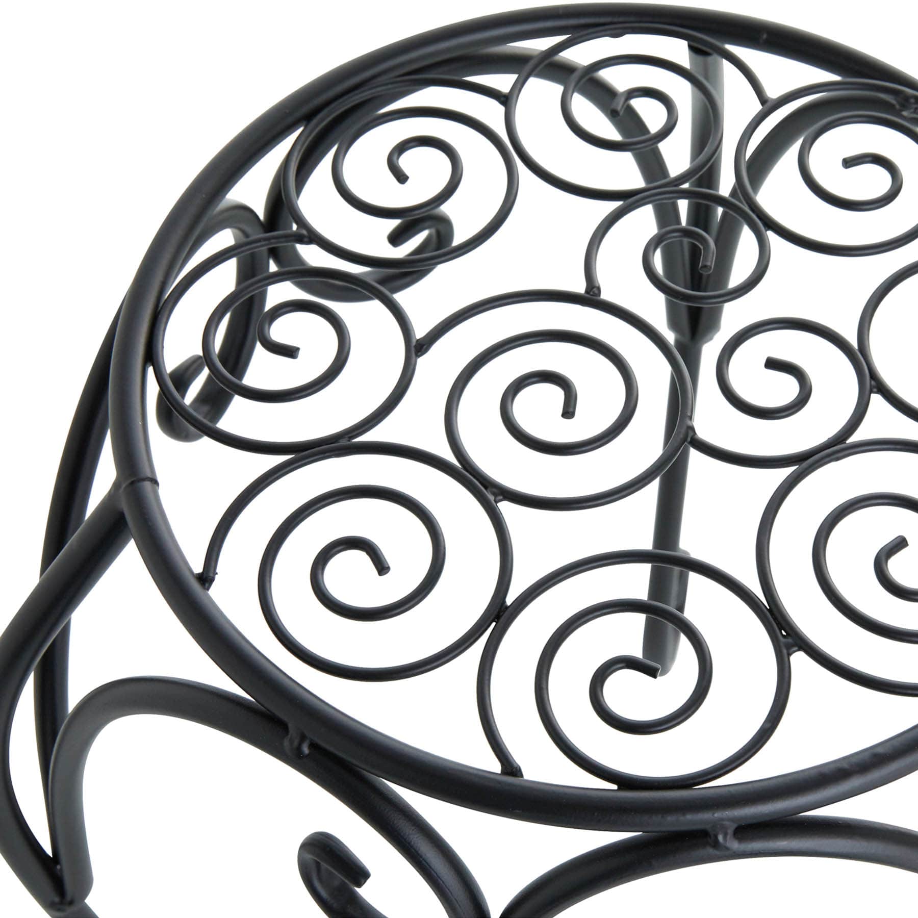 Black Metal Plant Stand, Medium