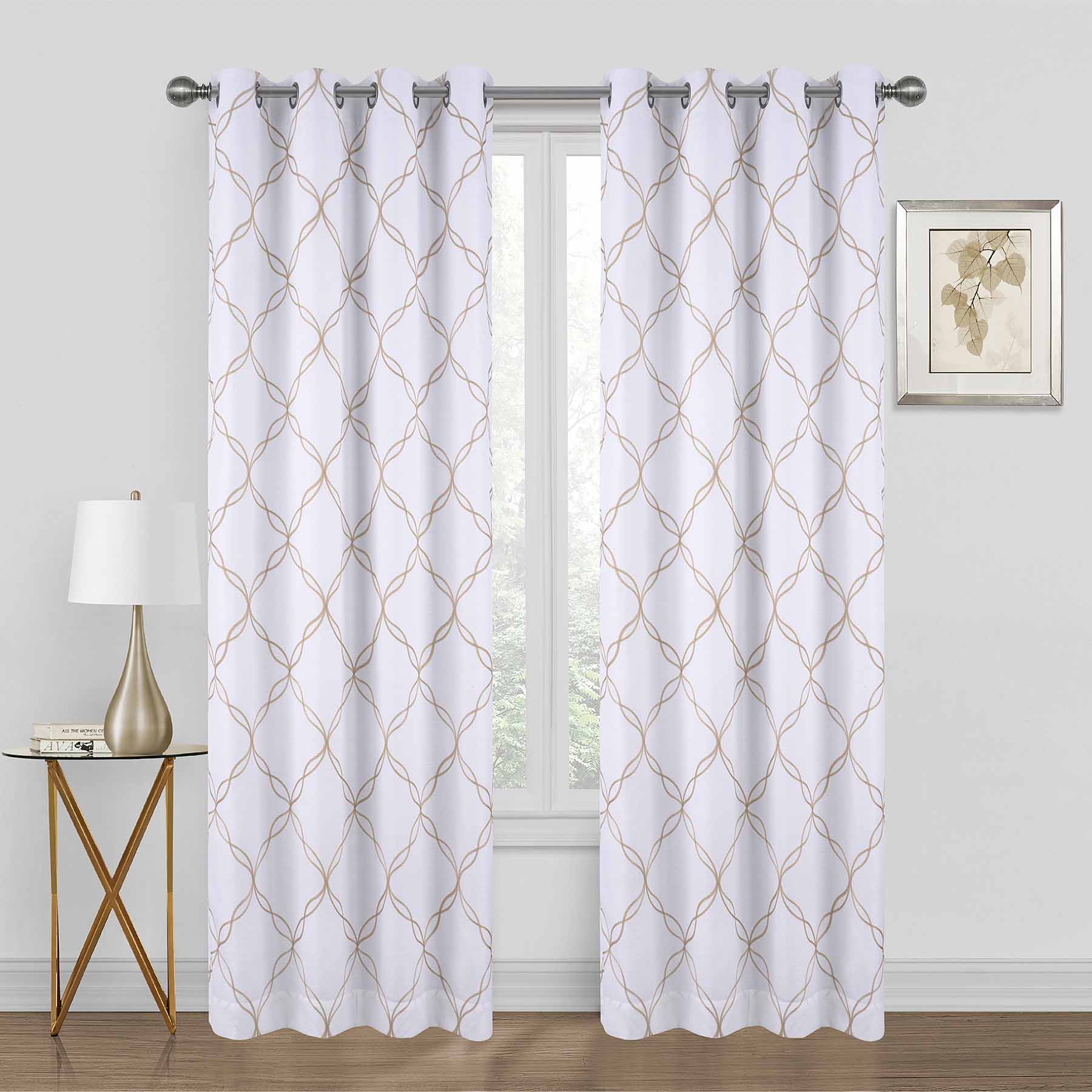 Ivory & Linen Blackout Grommet Curtain Panel, 95"