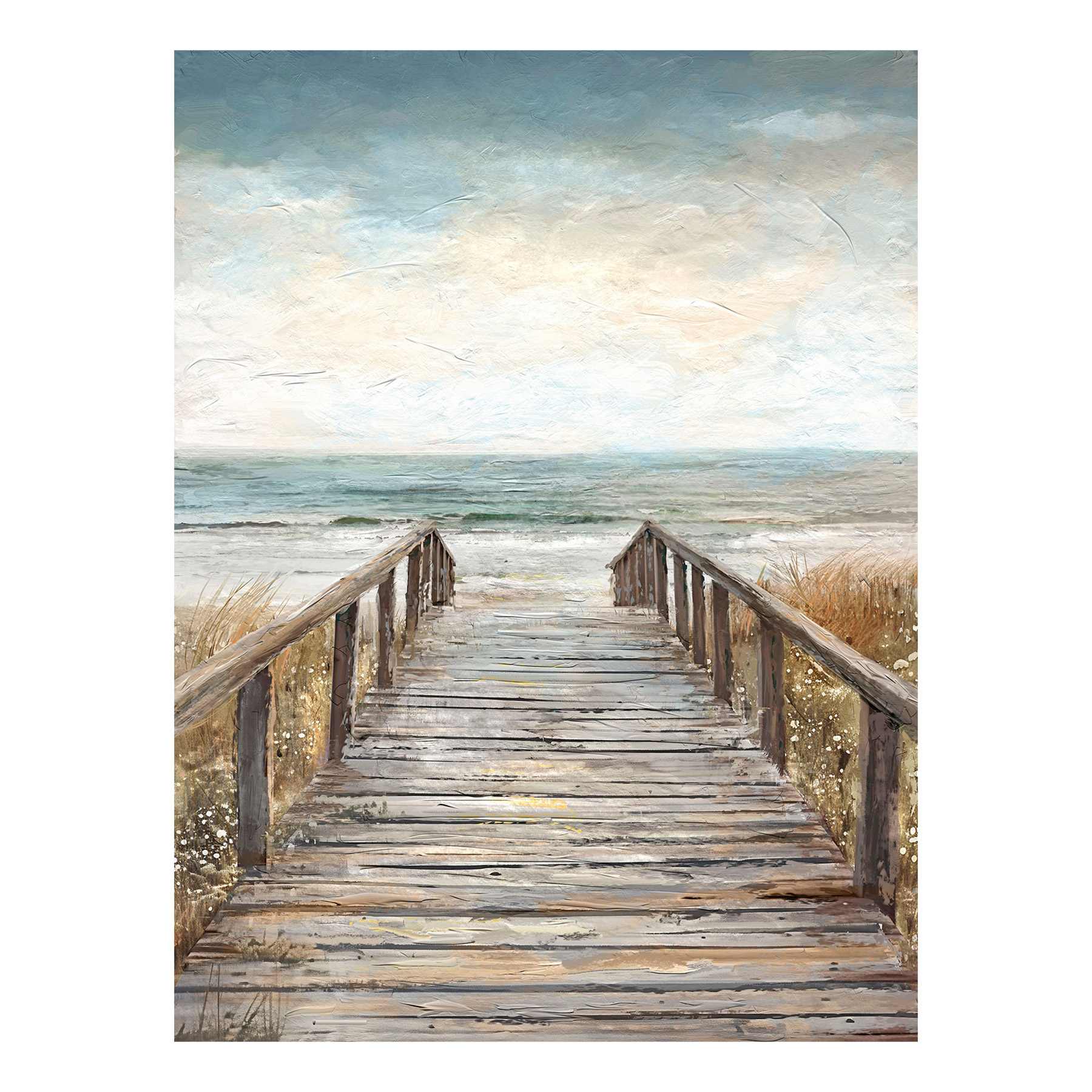 Beach Boardwalk Canvas Wall Art, 36x48
