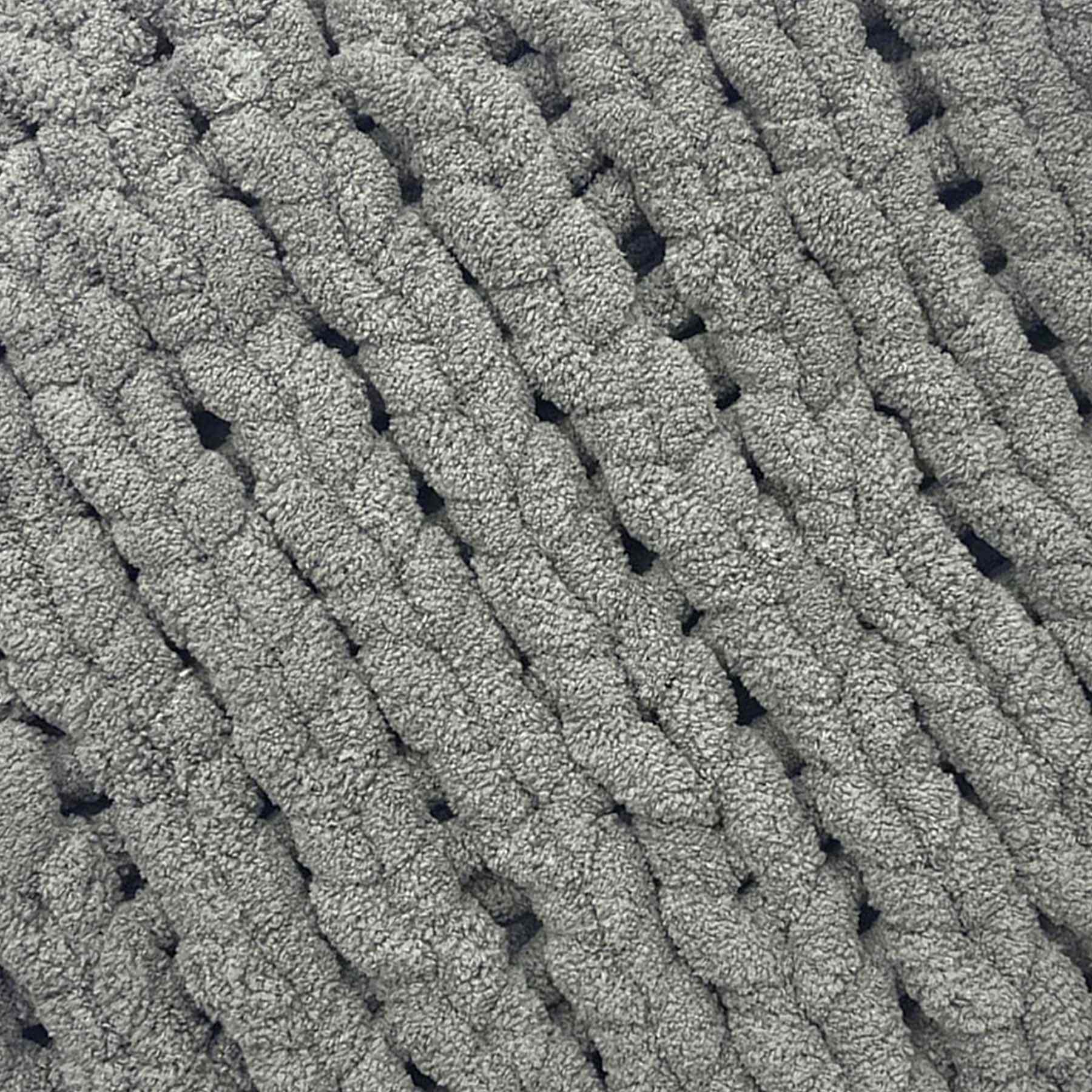 Honeybloom Dark Grey Chunky Knit Throw Blanket, 50x60
