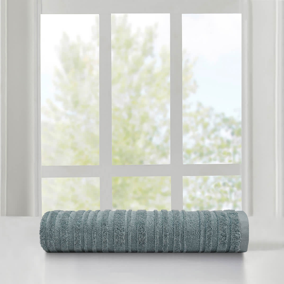 Found & Fable Blue Organic Cotton Bath Towel, 30x54