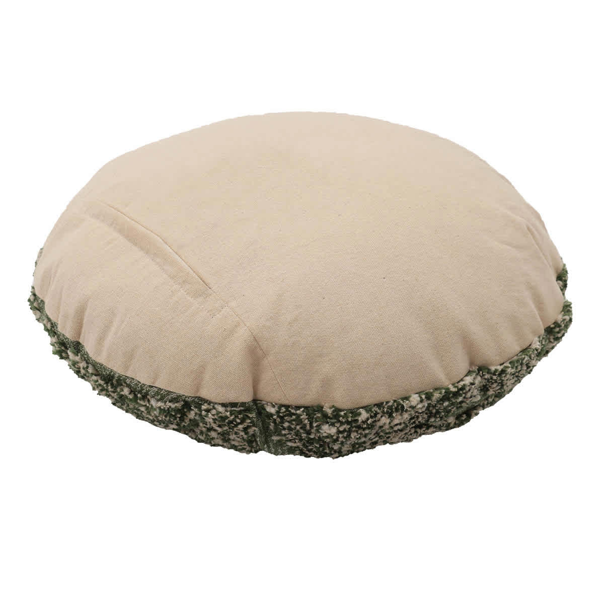 Green Tufted Round Throw Pillow, 18"