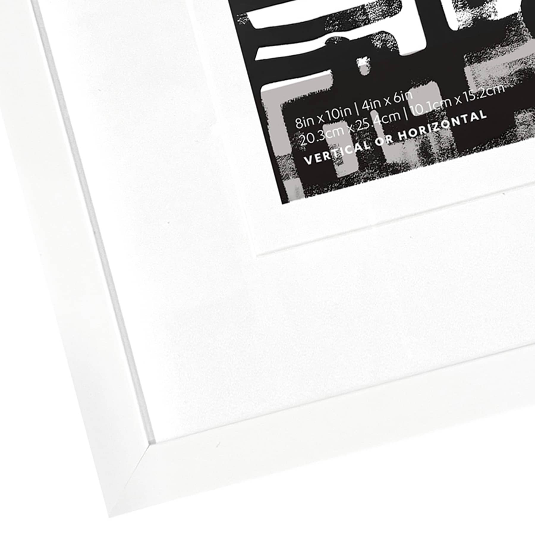 White Double Matted Wall Frame, 8x10