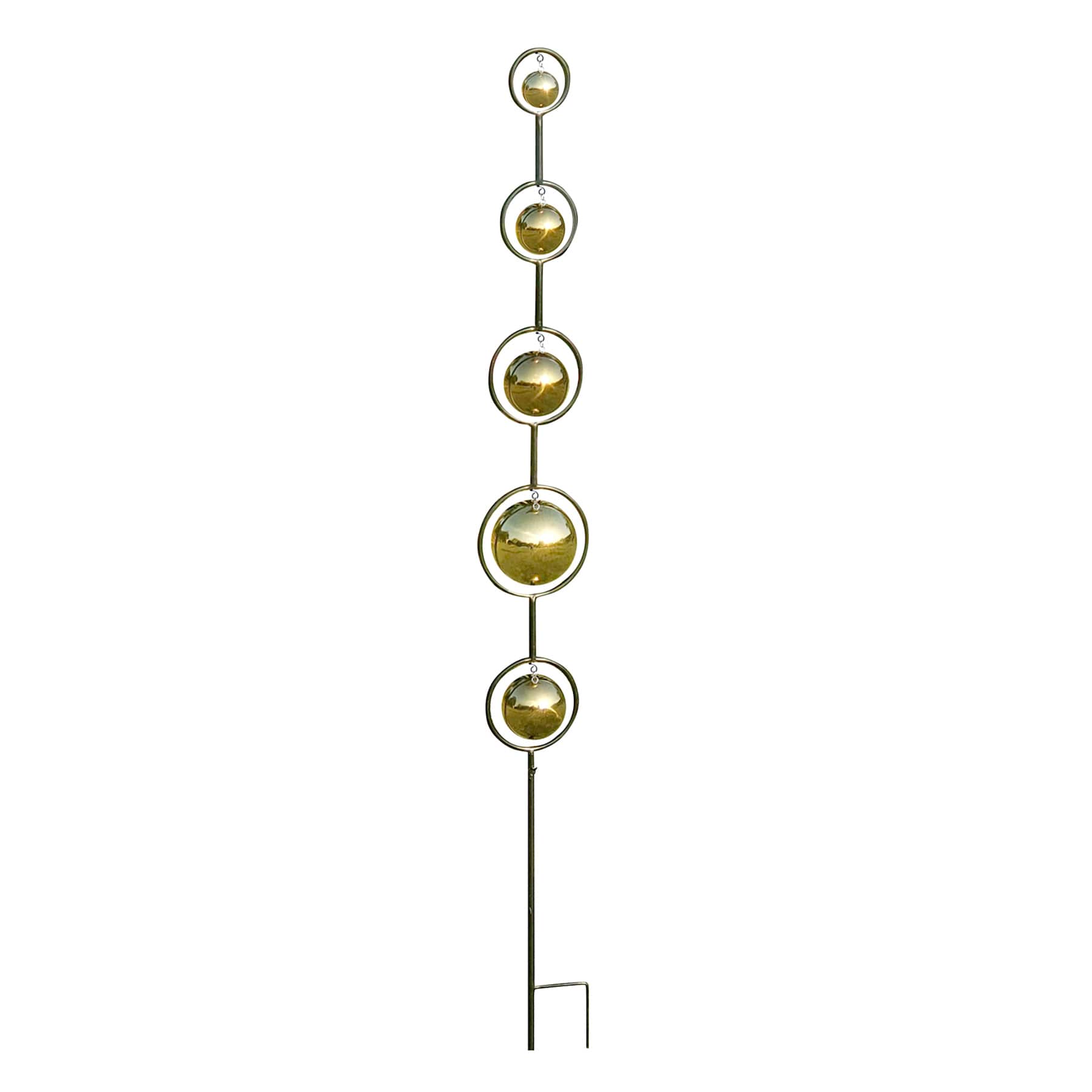 Crosby St. Metal Wire with Gold Ball Yard Stake, 53"