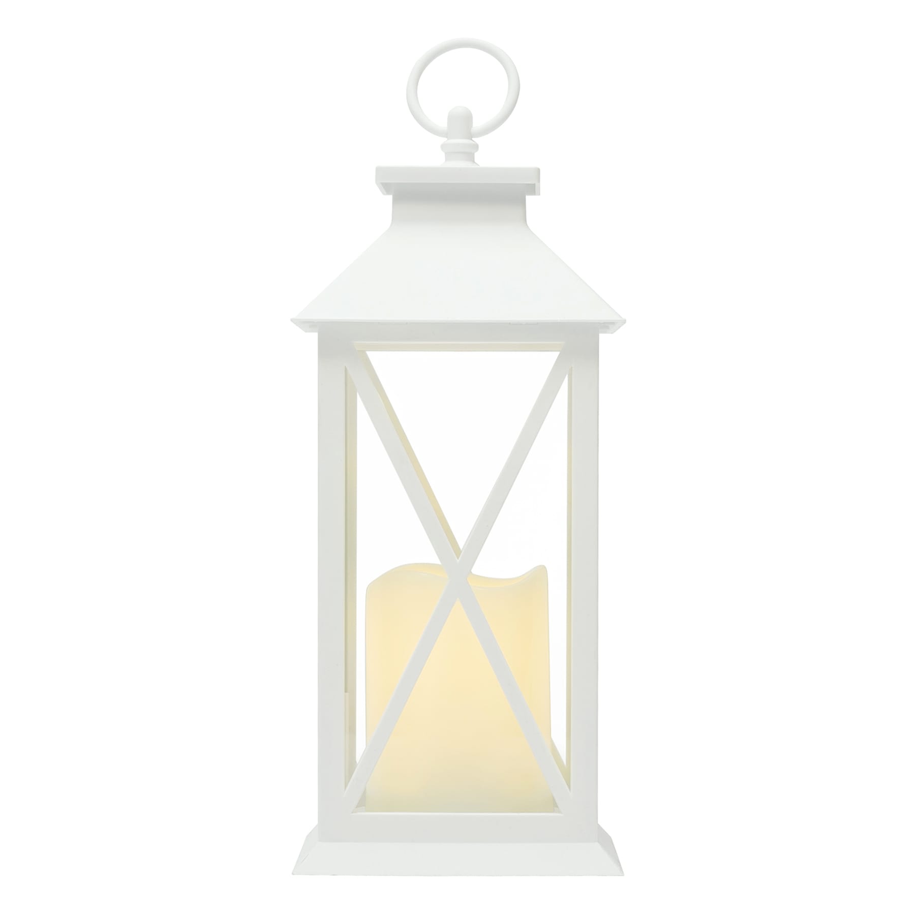 White LED X-Frame Lantern, 11"