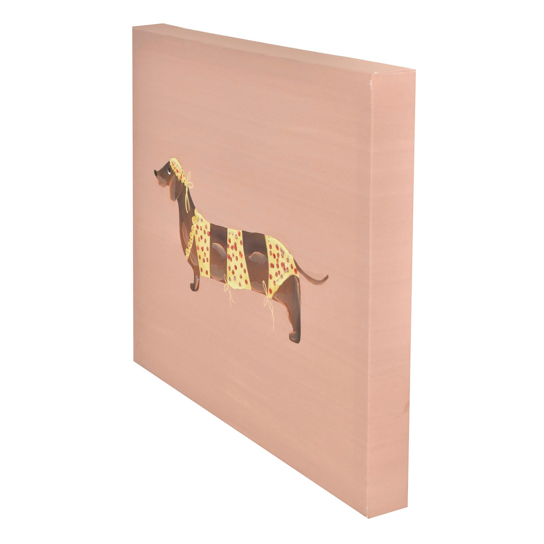 Bikini Dachshund Dog Canvas Wall Art, 16x12